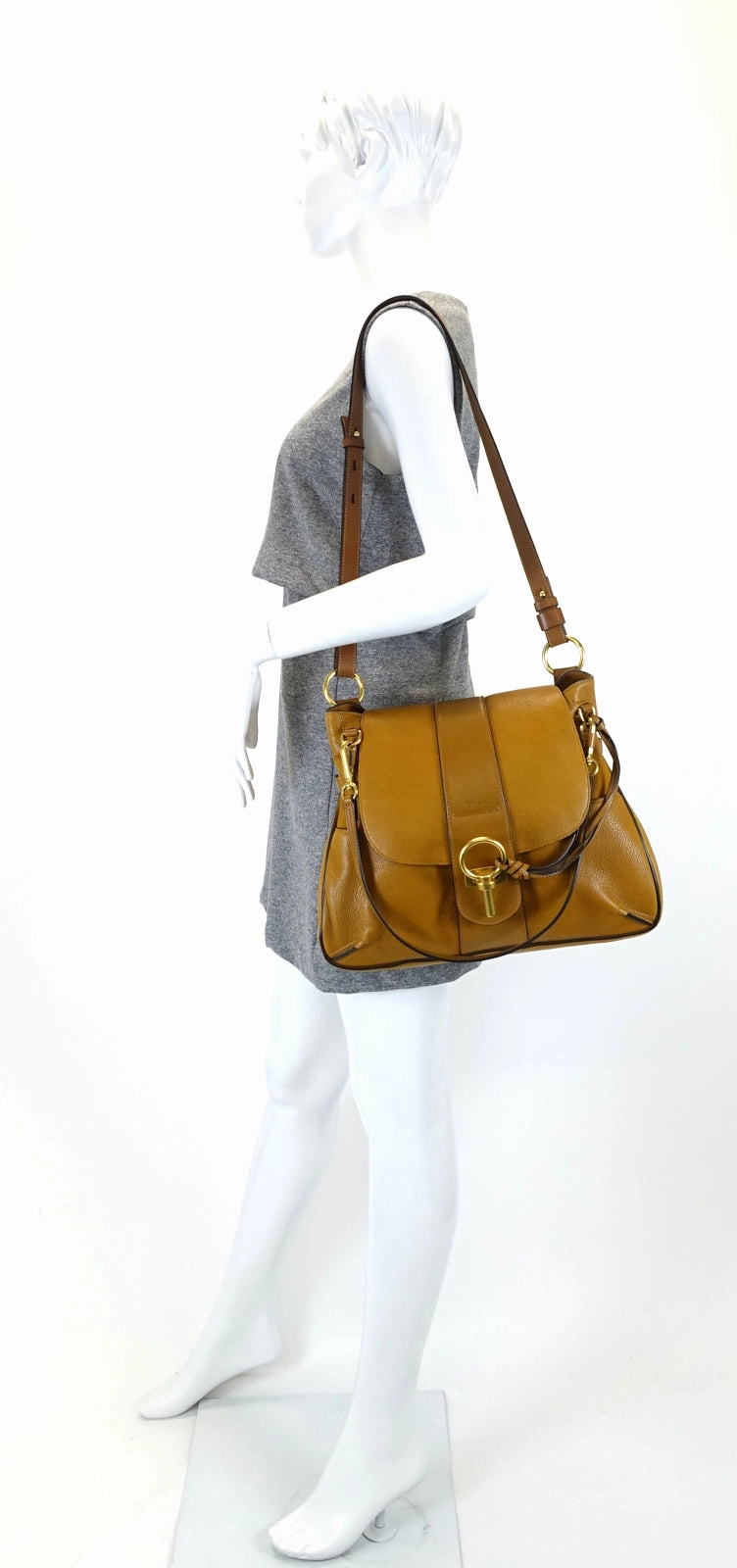 Lexa Grained Lambskin Leather Medium Crossbody Bag