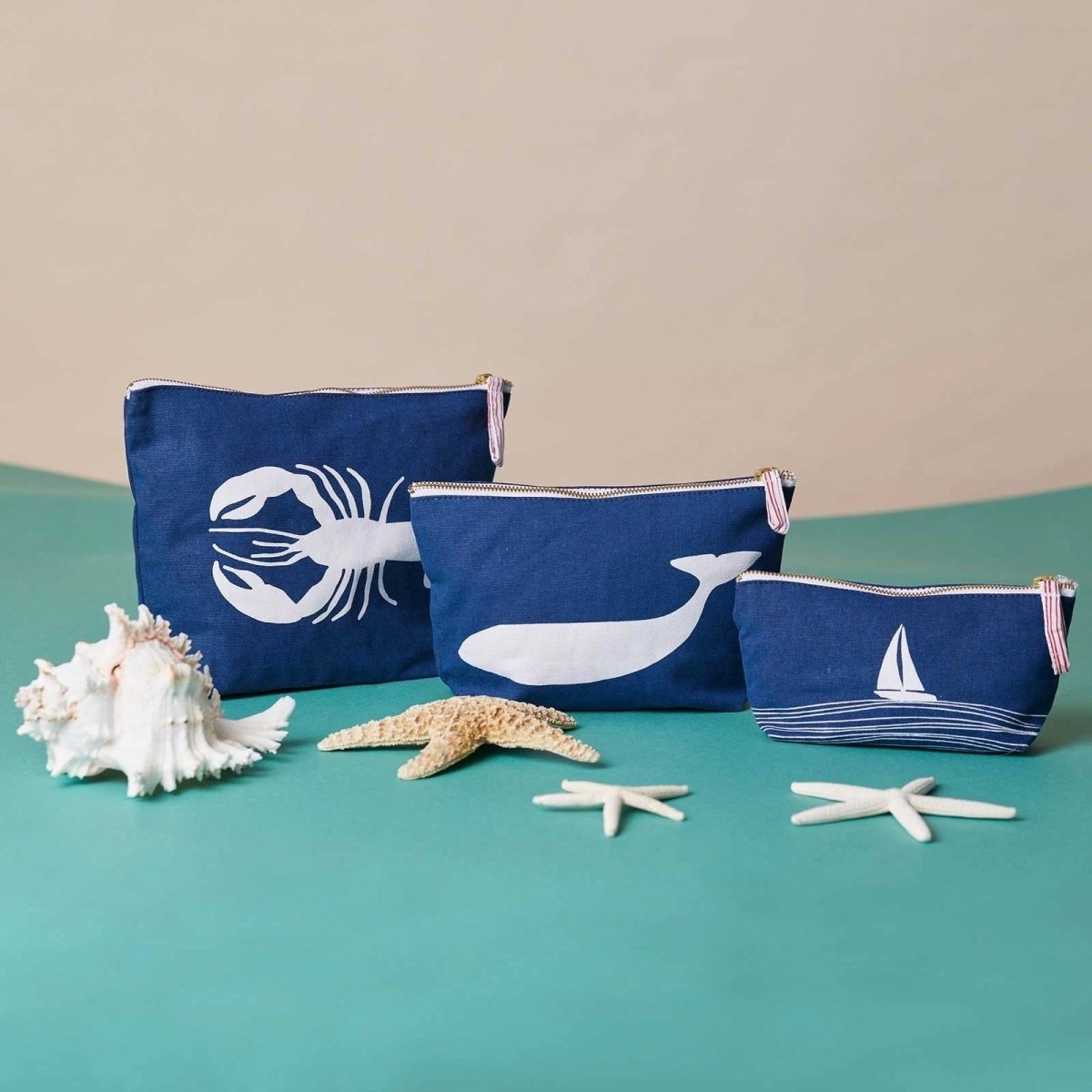 Lobster Navy Large Relaxed Pouch