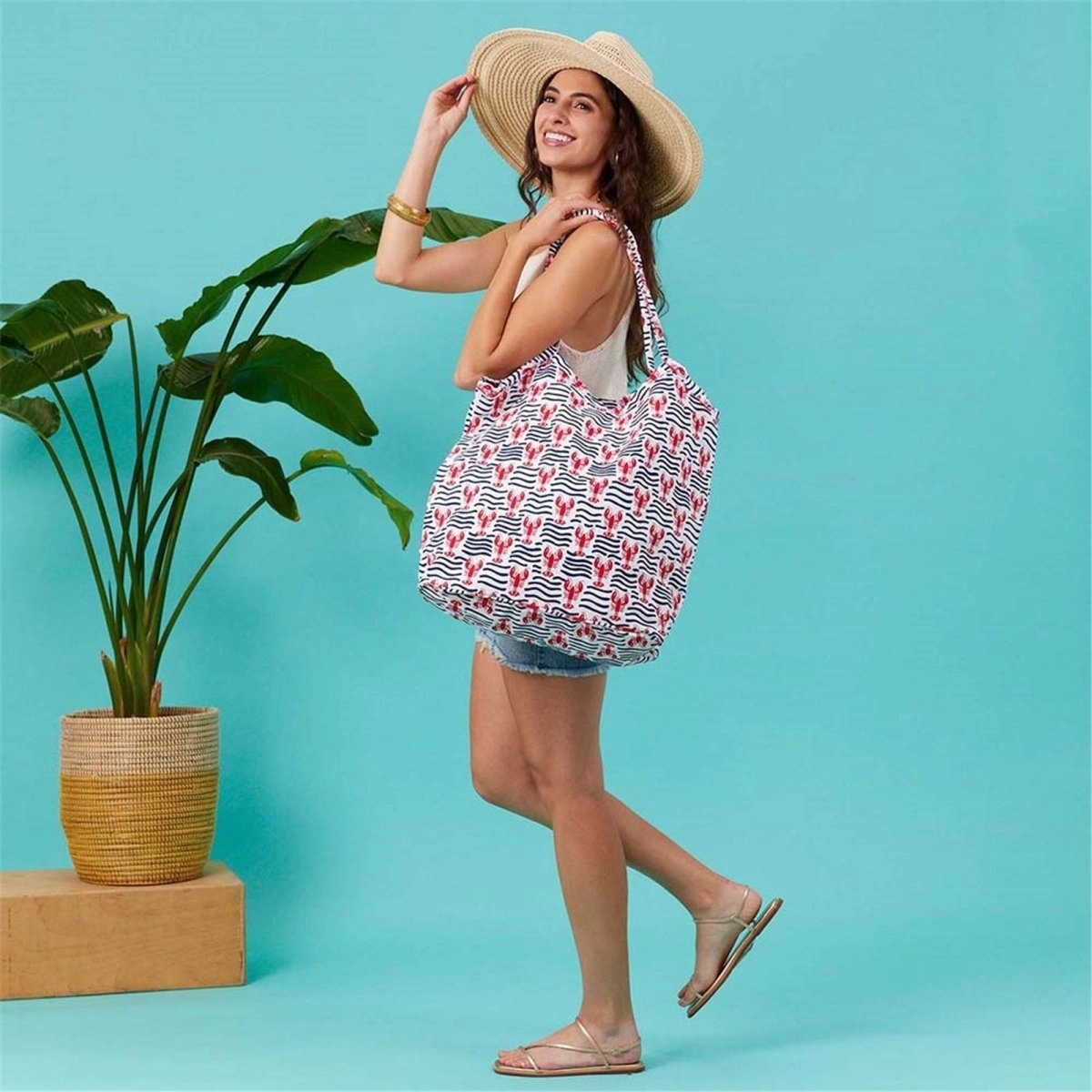 Lobster Waves Bucket Bag
