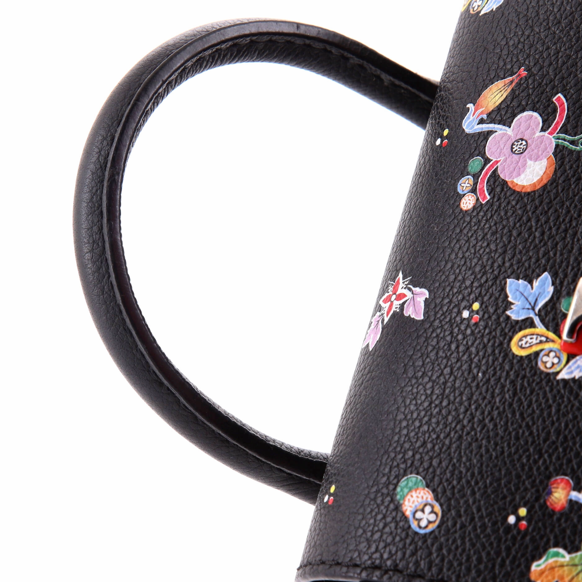 Lockme Backpack Floral Printed Leather Mini