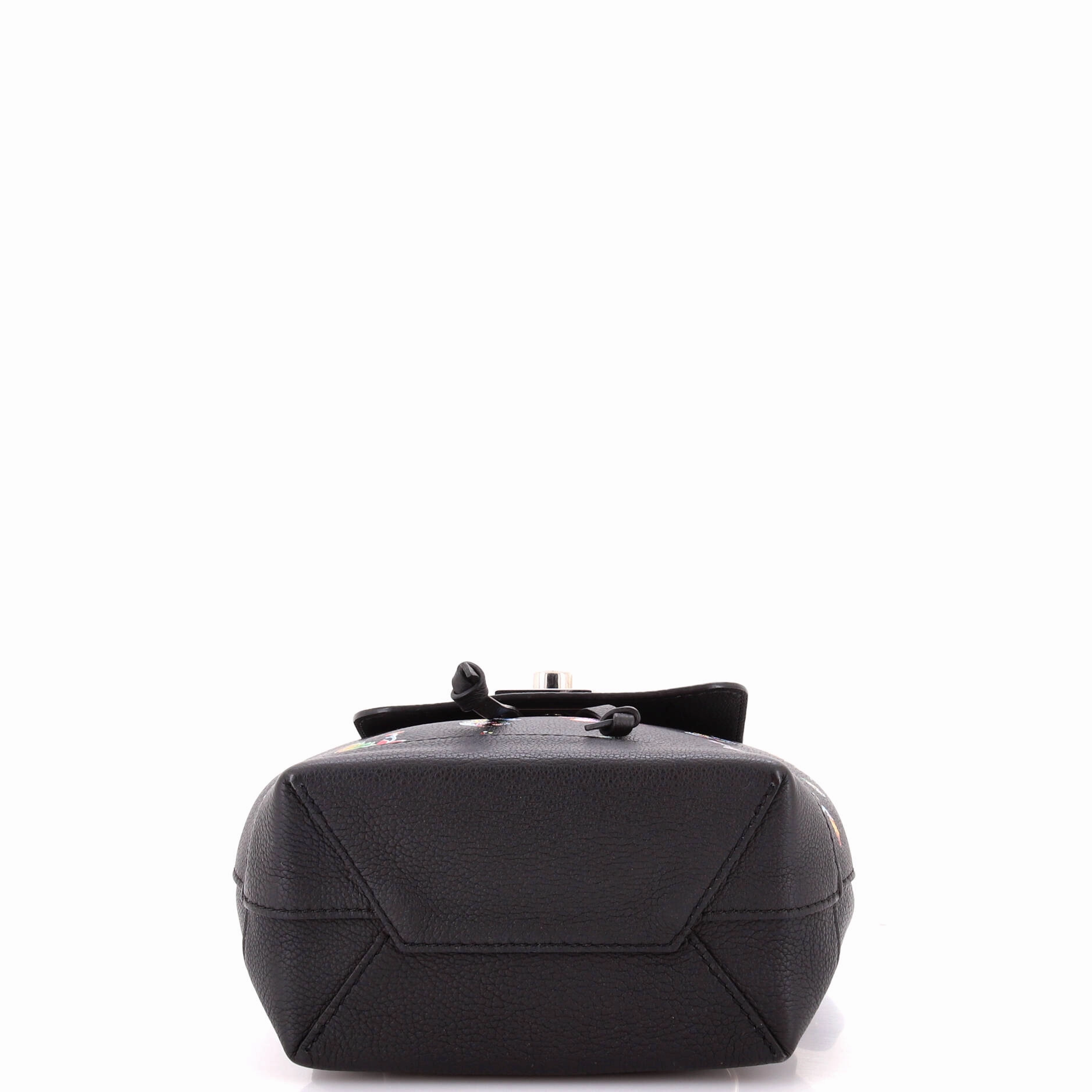 Lockme Backpack Floral Printed Leather Mini