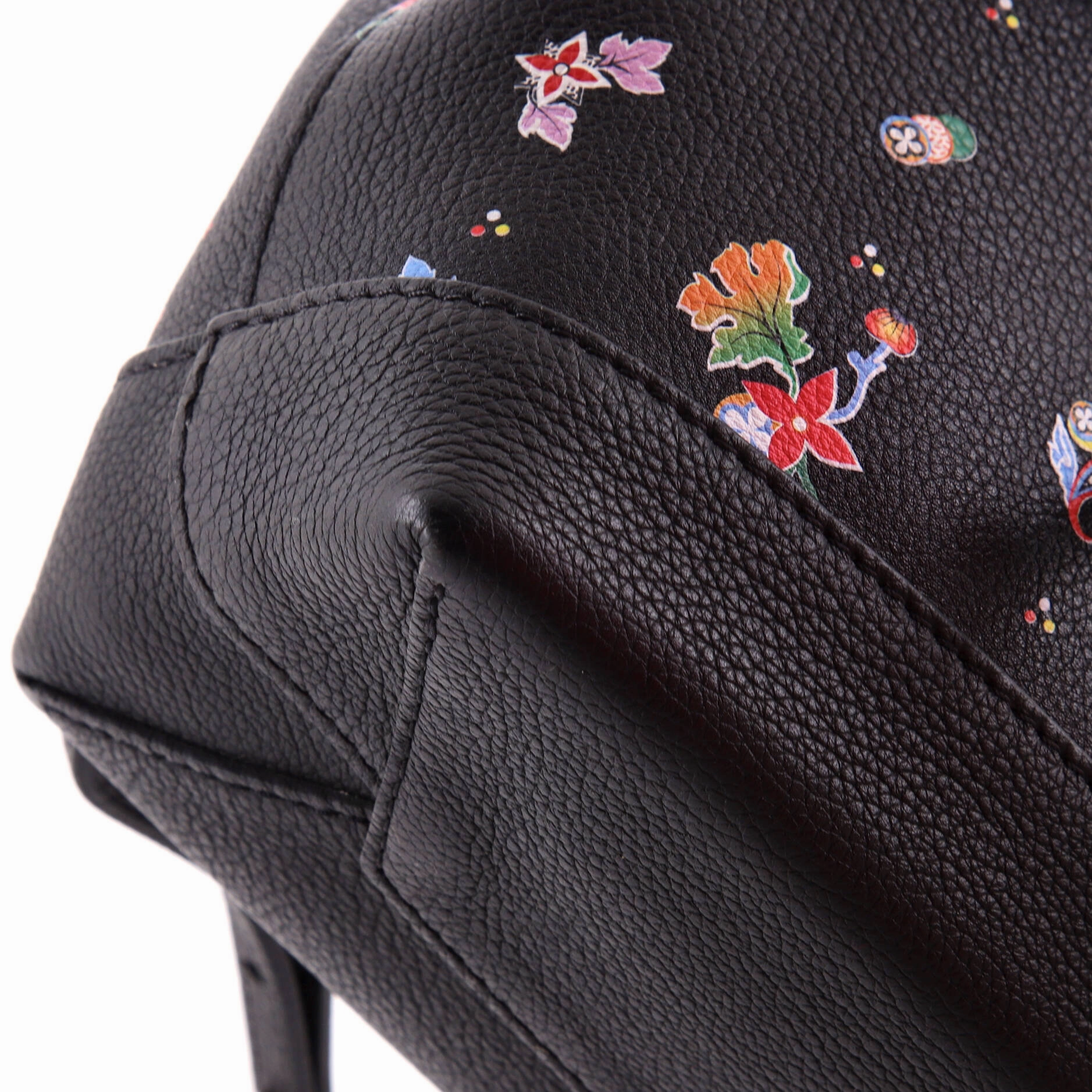 Lockme Backpack Floral Printed Leather Mini