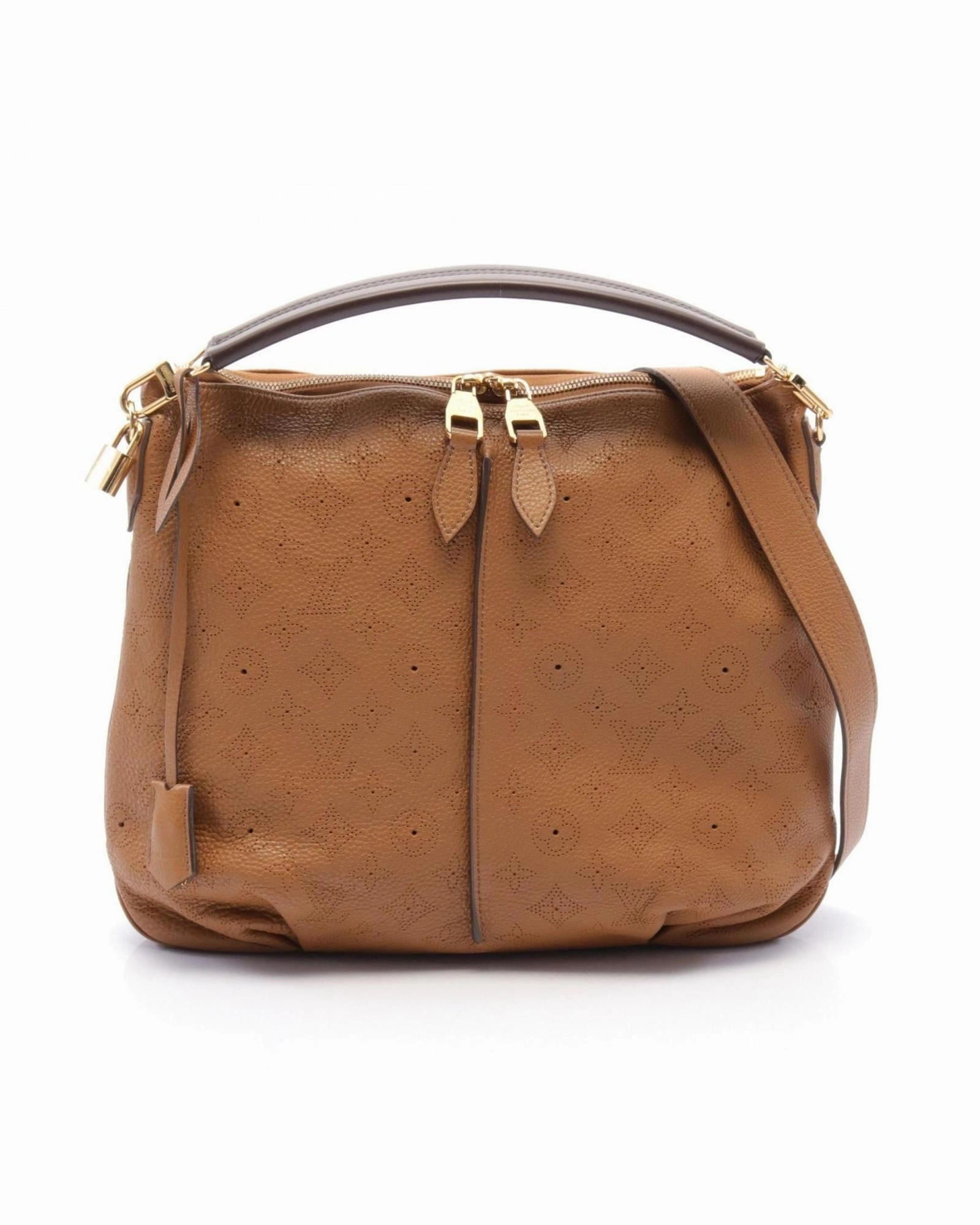 Lockme II Shoulder Bag Brown Leather