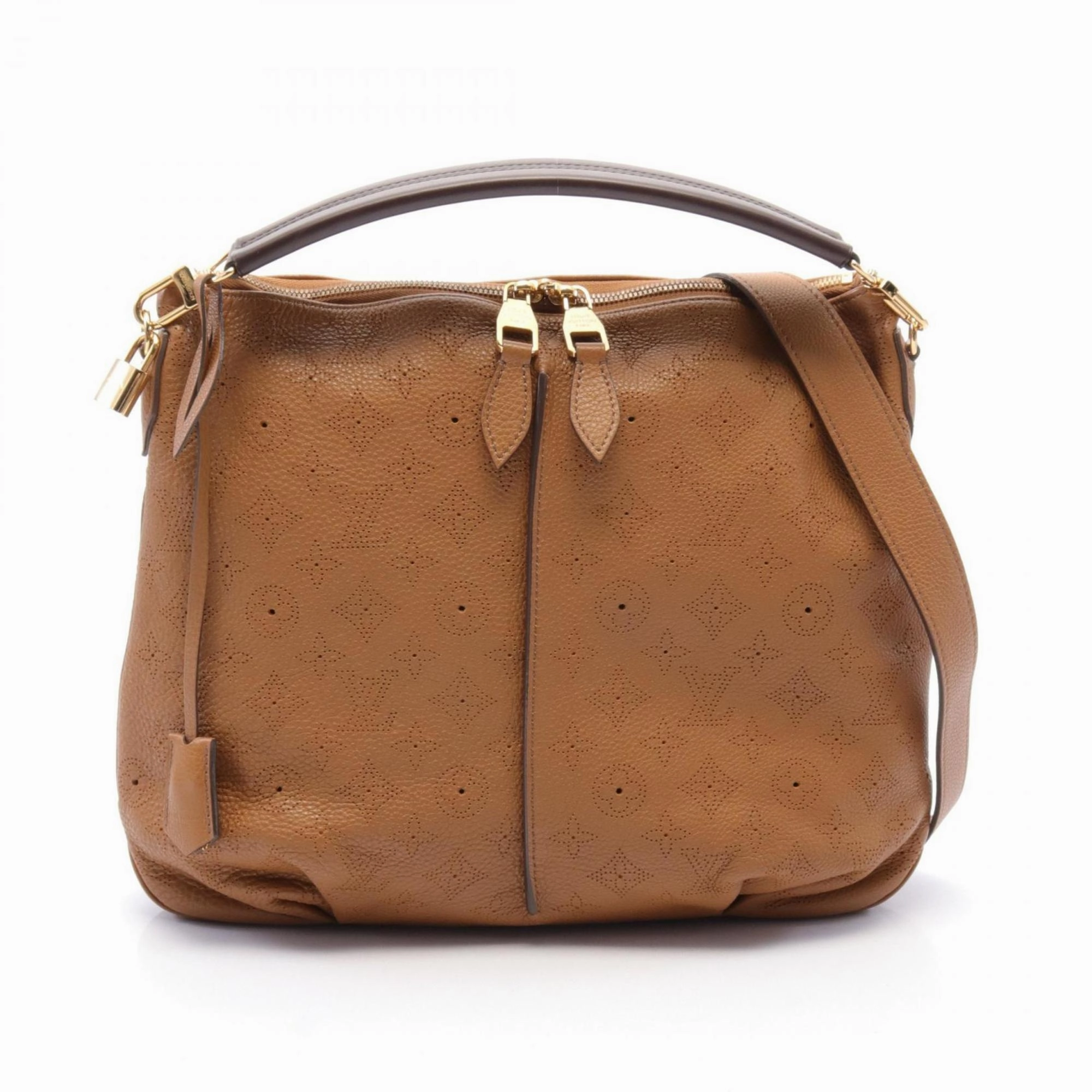 Lockme II Shoulder Bag Brown Leather