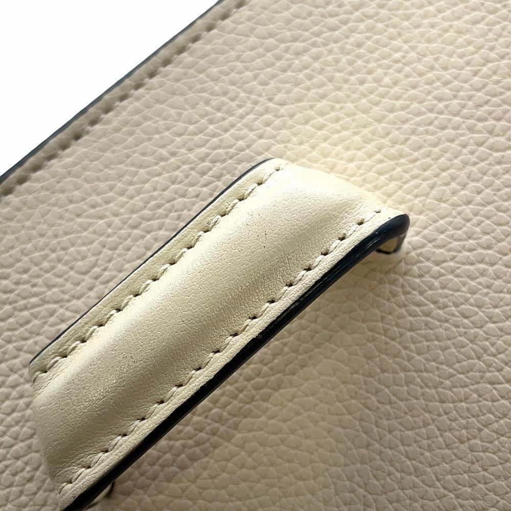 LOEWE Barcelona Shoulder Bag Ivory Leather Size Mini