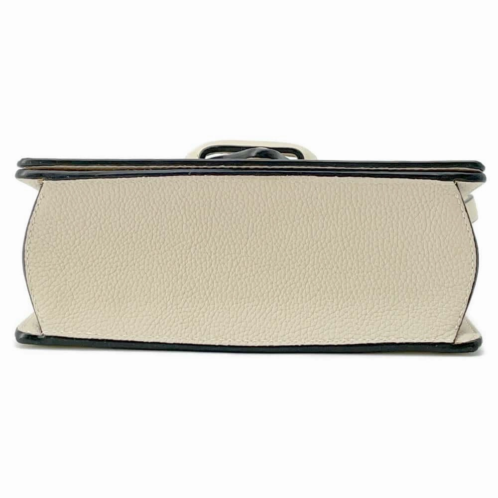 LOEWE Barcelona Shoulder Bag Ivory Leather Size Mini