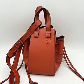 LOEWE Calfskin Mini Hammock Shoulder Bag Coral LA34847