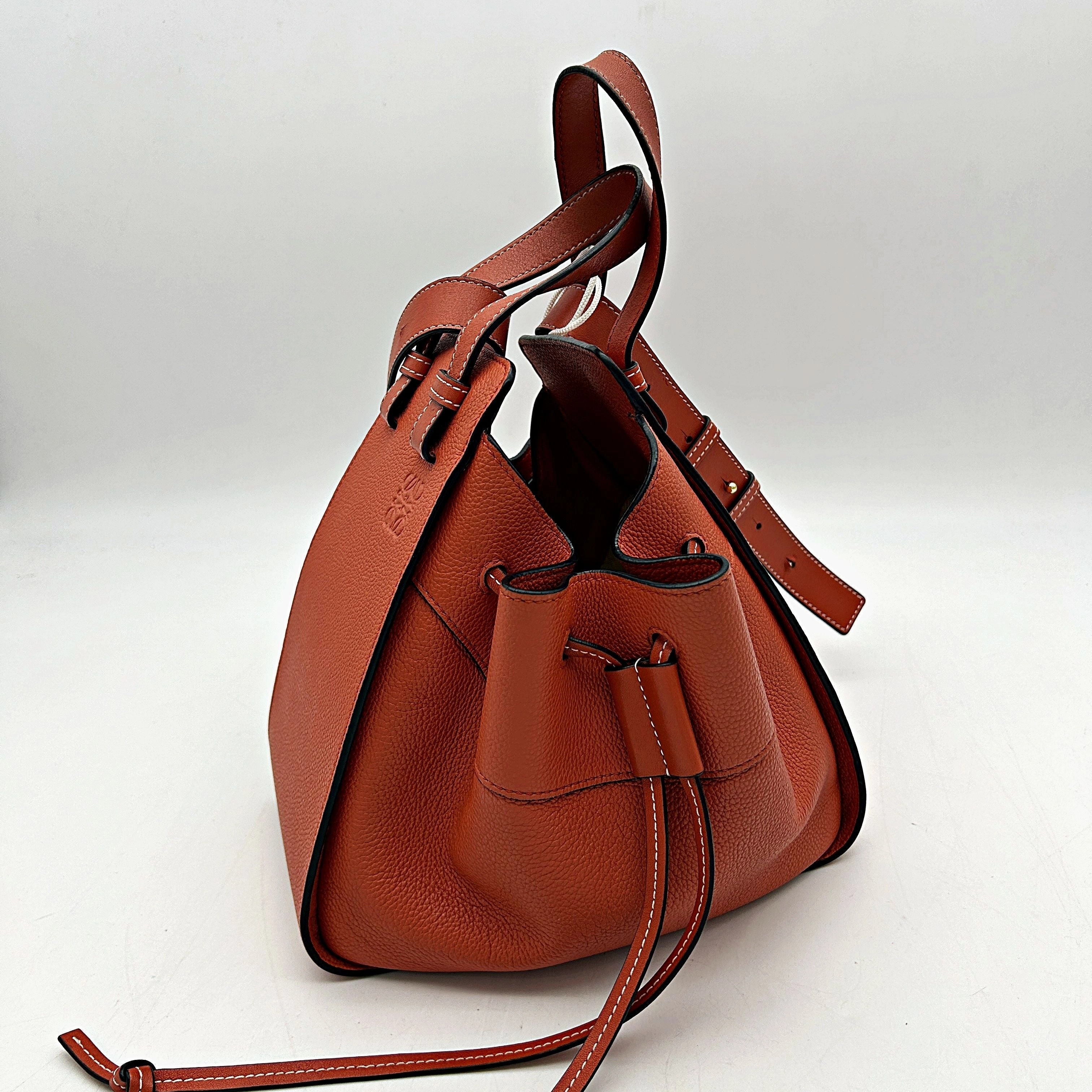 LOEWE Calfskin Mini Hammock Shoulder Bag Coral LA34847