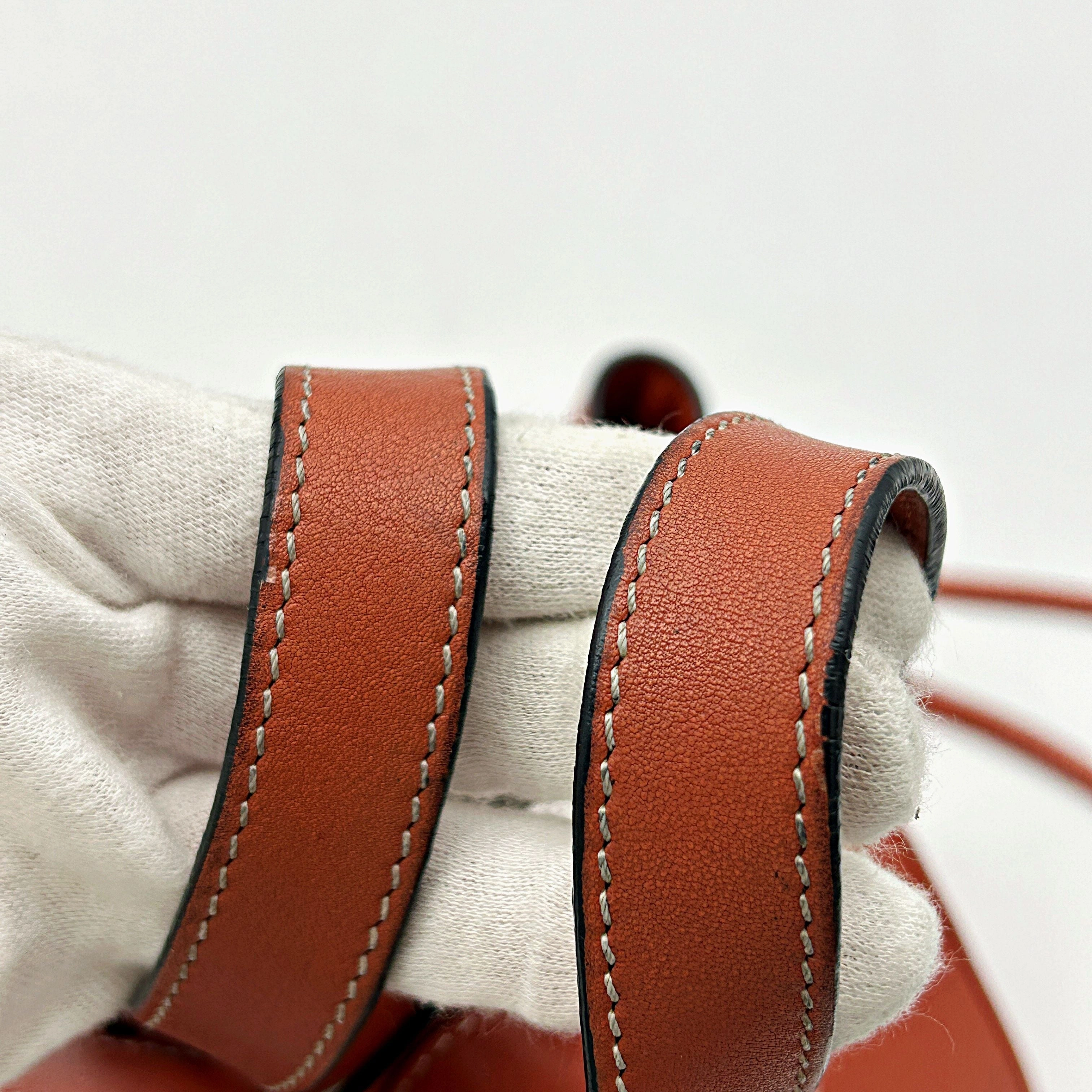 LOEWE Calfskin Mini Hammock Shoulder Bag Coral LA34847