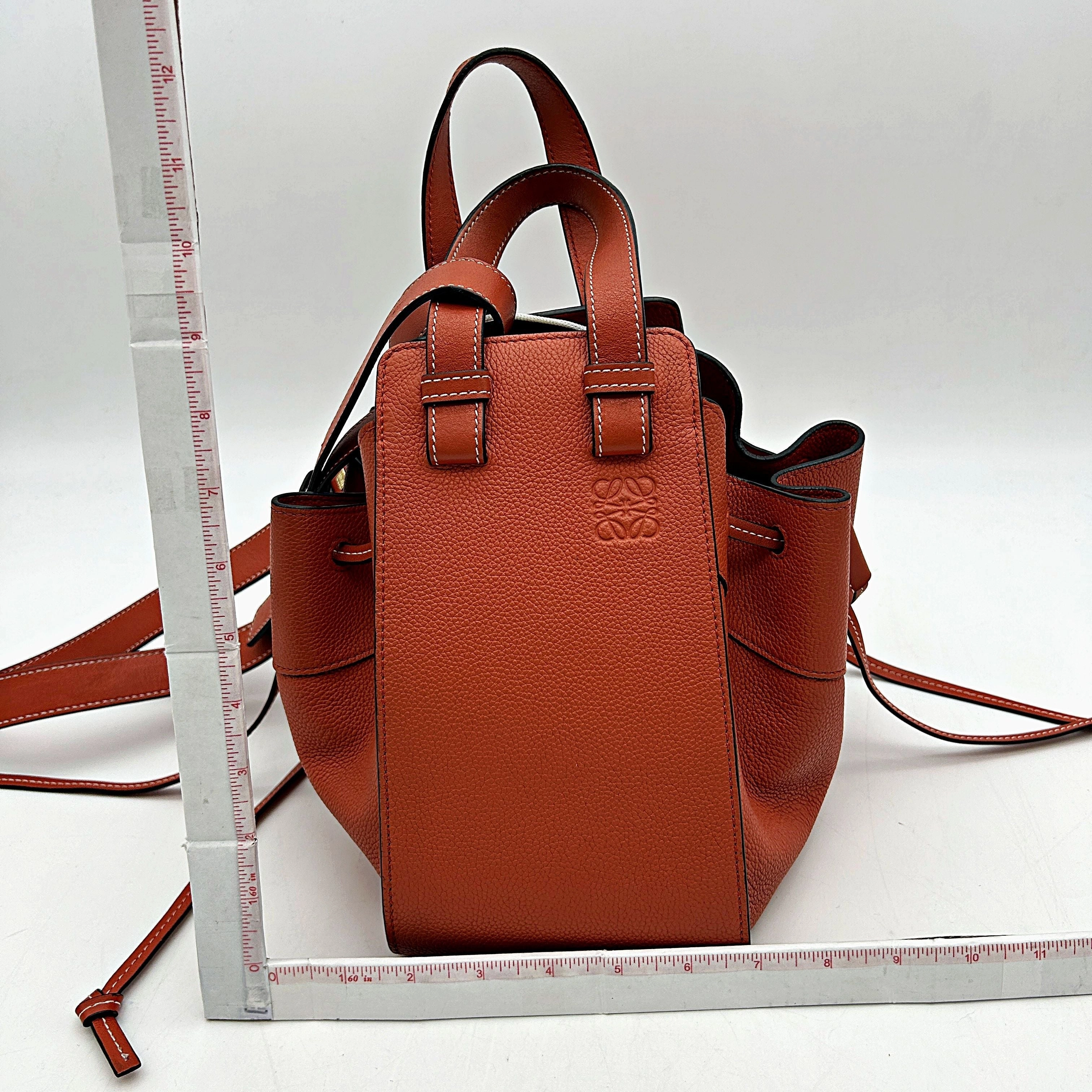 LOEWE Calfskin Mini Hammock Shoulder Bag Coral LA34847