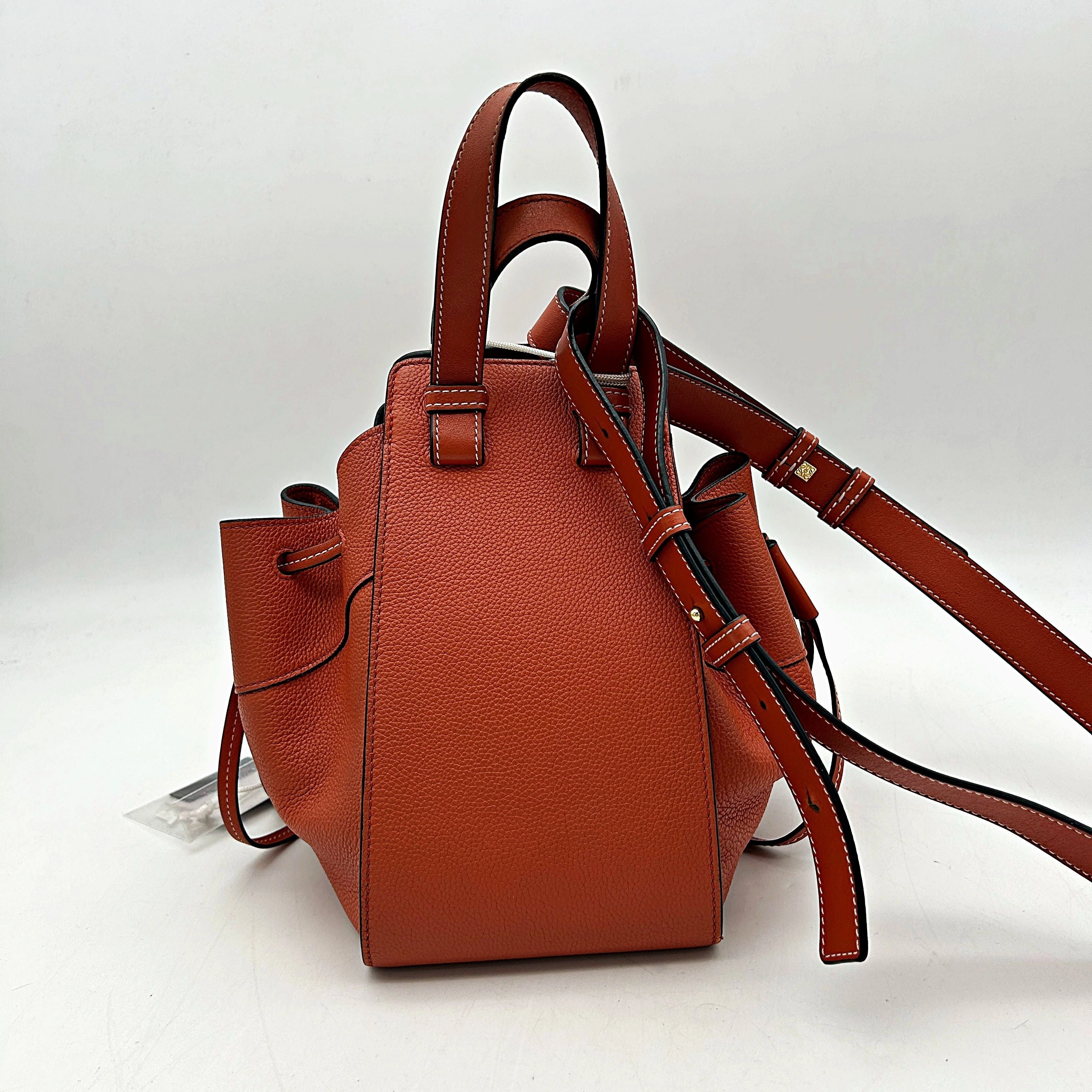 LOEWE Calfskin Mini Hammock Shoulder Bag Coral LA34847