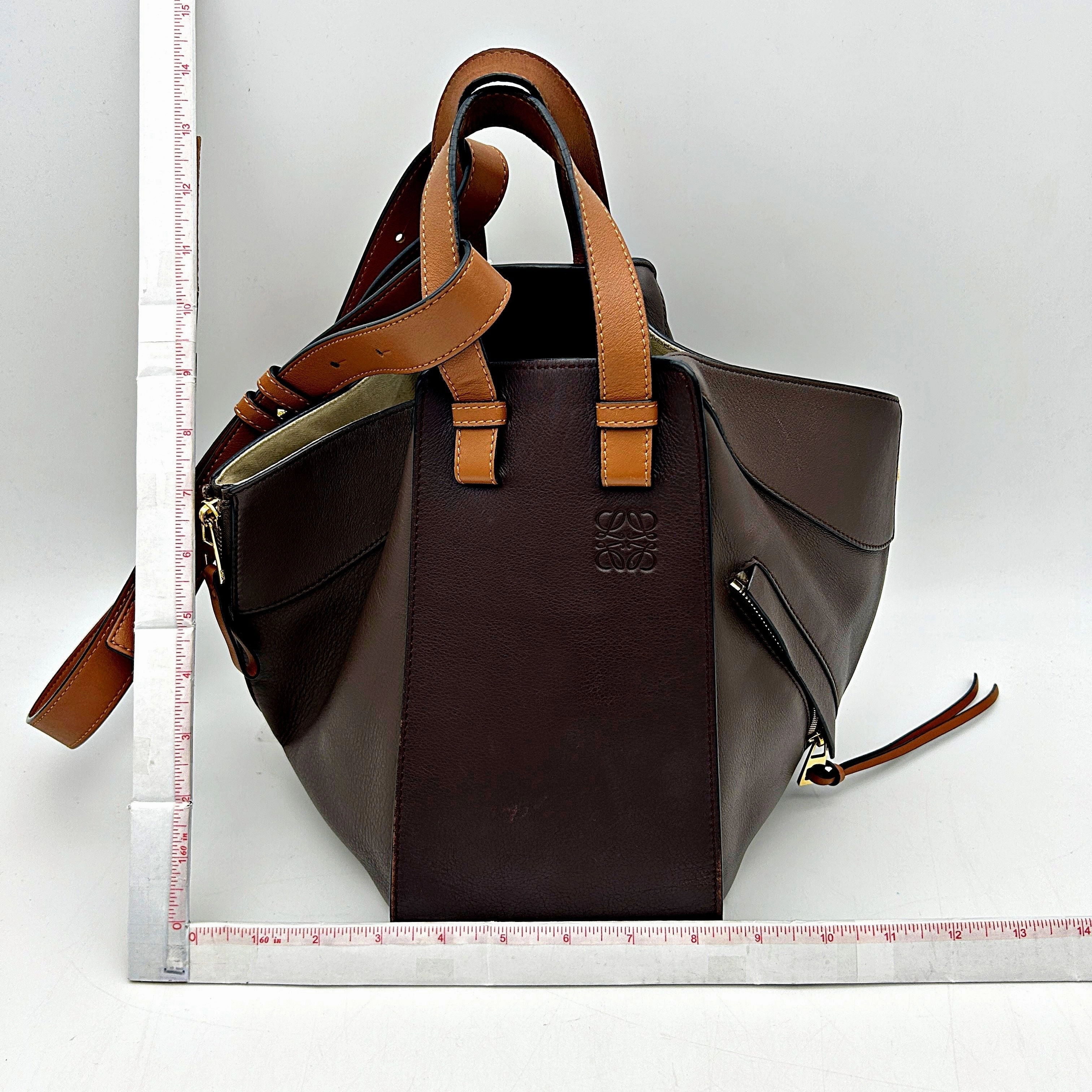 LOEWE Calfskin Small Hammock Shoulder Bag Oxblood Tan LA32395