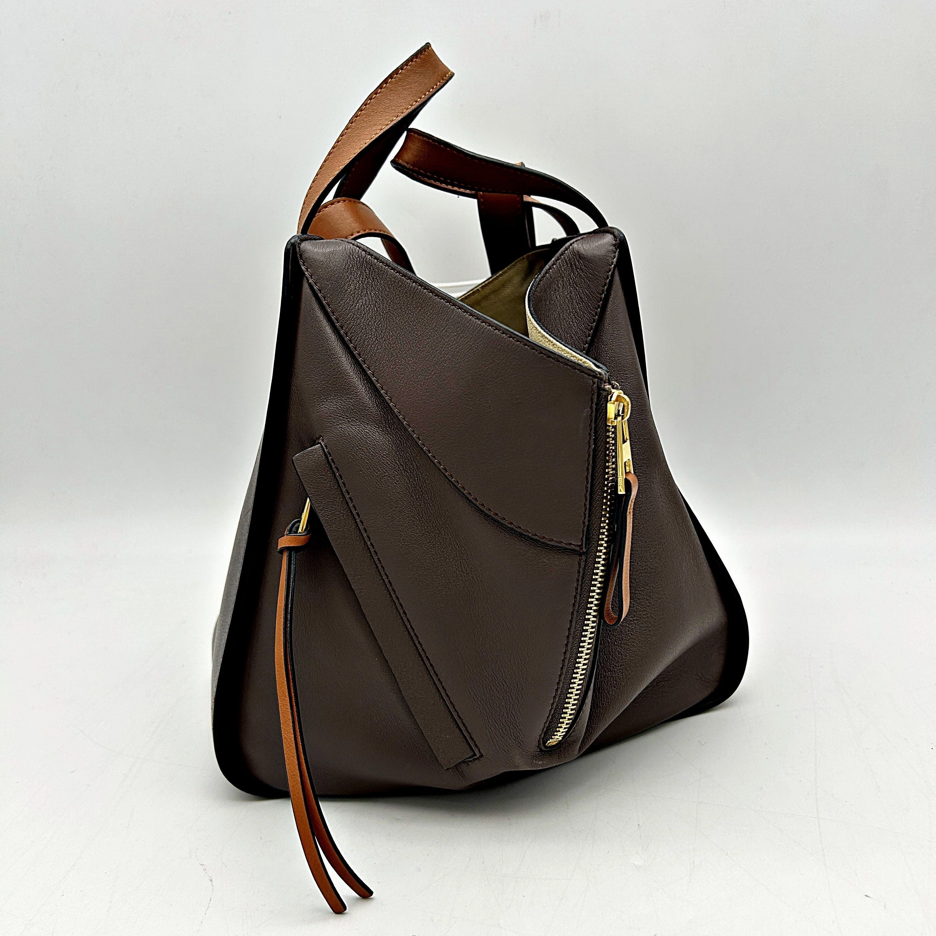 LOEWE Calfskin Small Hammock Shoulder Bag Oxblood Tan LA32395