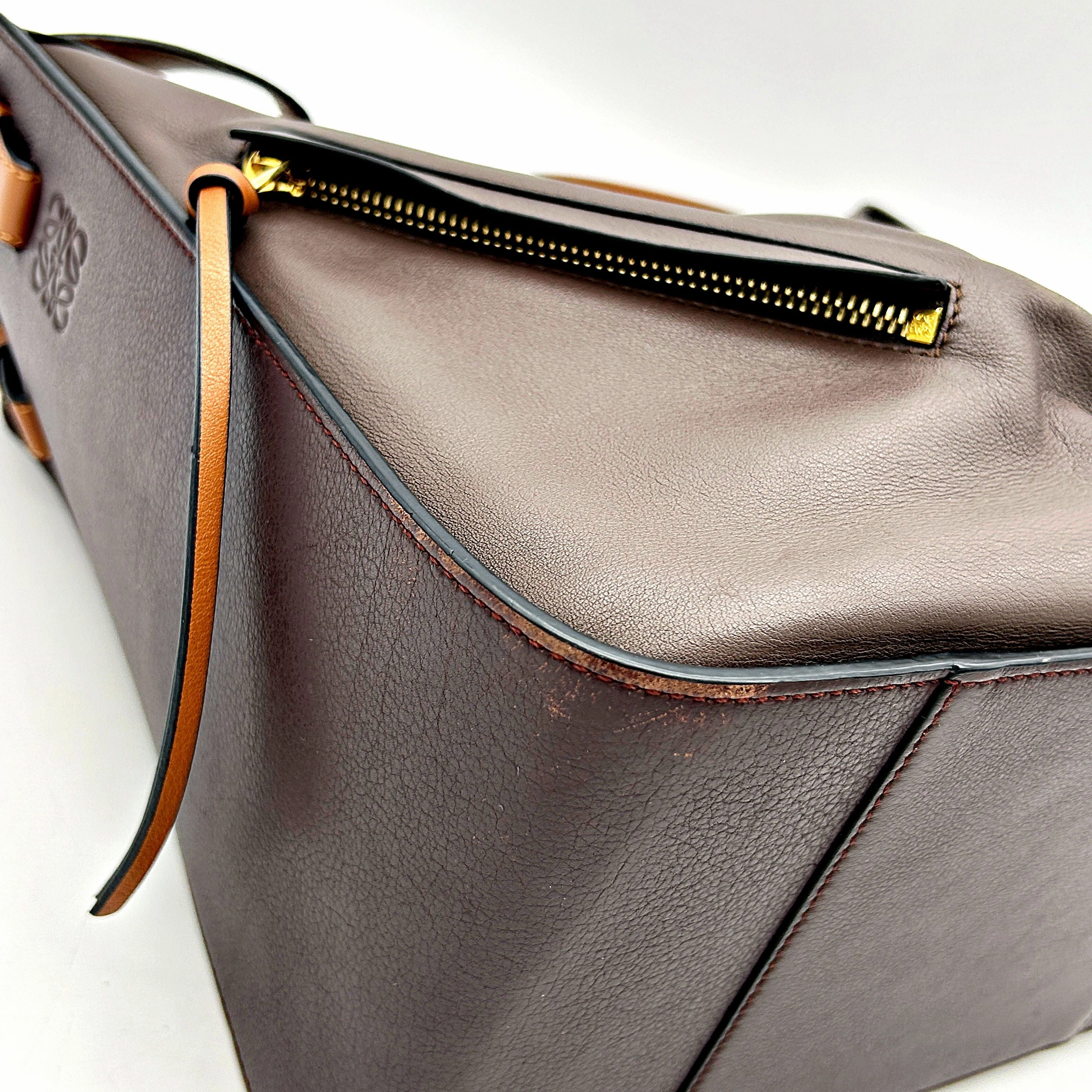 LOEWE Calfskin Small Hammock Shoulder Bag Oxblood Tan LA32395