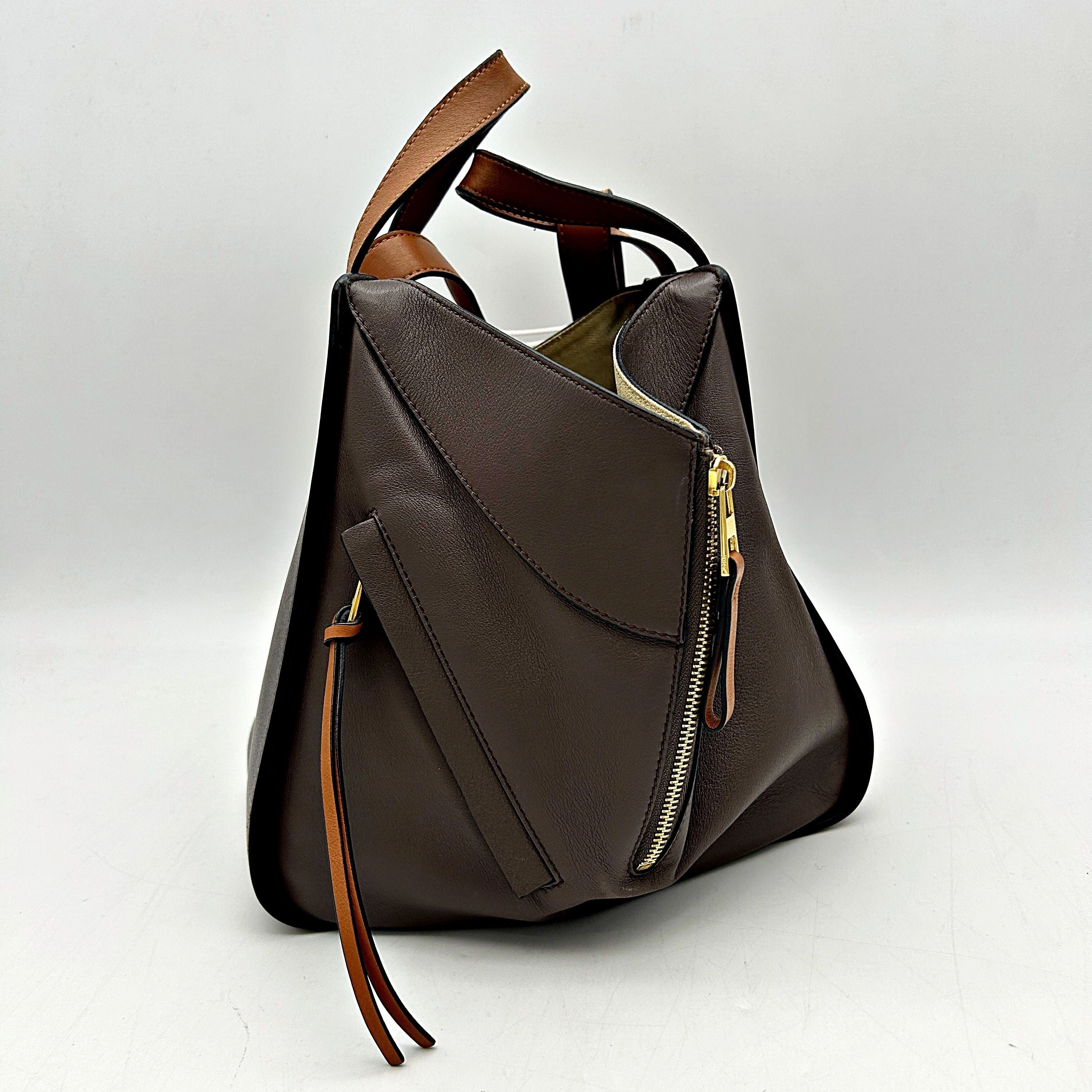 LOEWE Calfskin Small Hammock Shoulder Bag Oxblood Tan LA32395