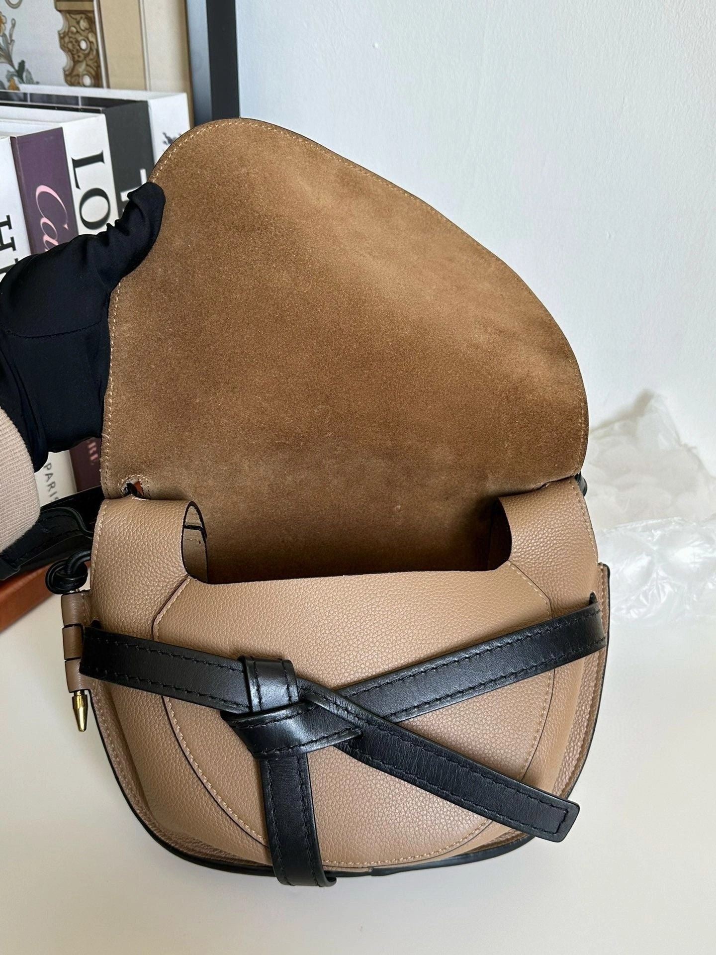 LOEWE Grained Calfskin Small Gate Crossbody Bag #1AEE
