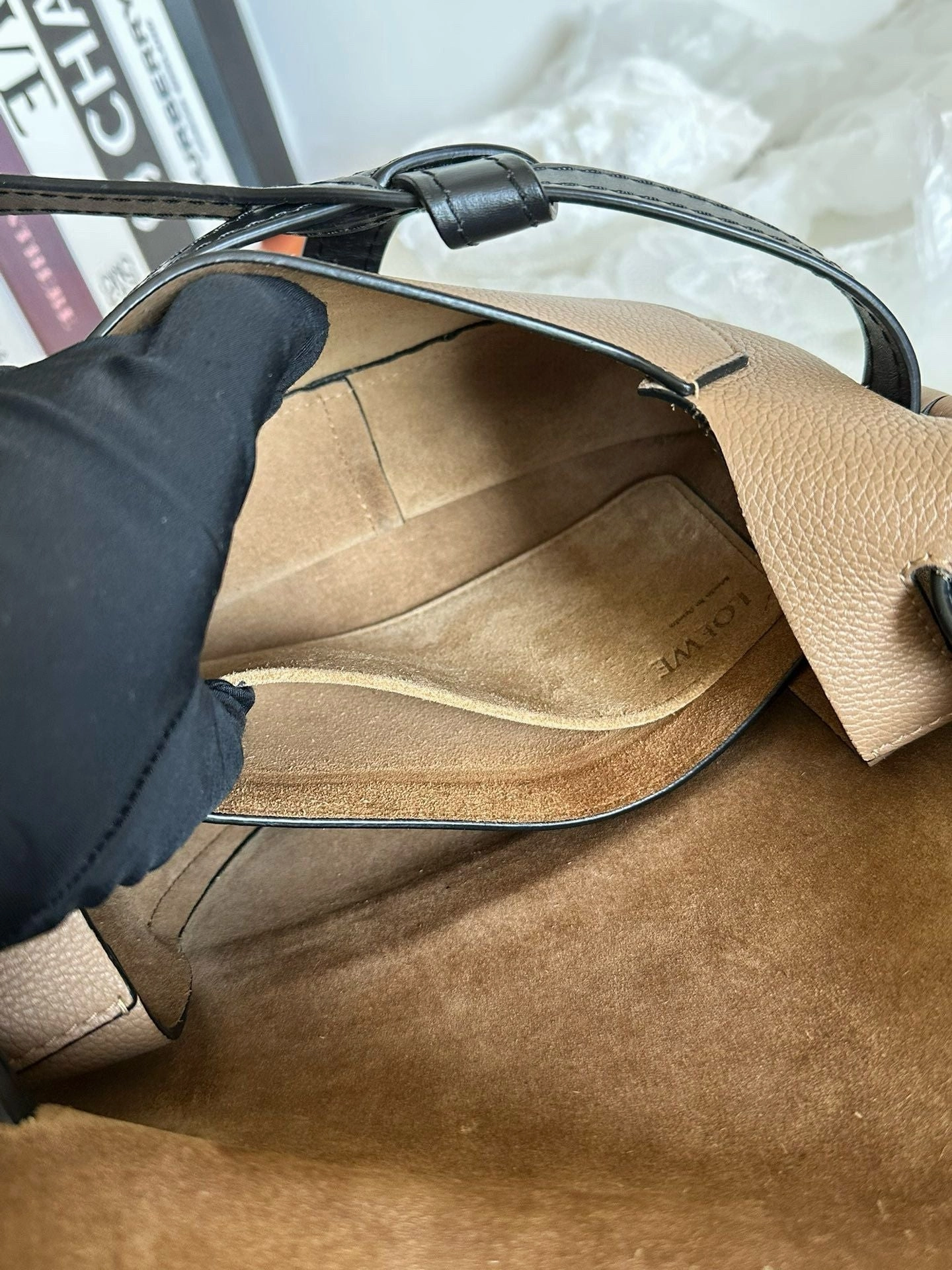 LOEWE Grained Calfskin Small Gate Crossbody Bag #1AEE