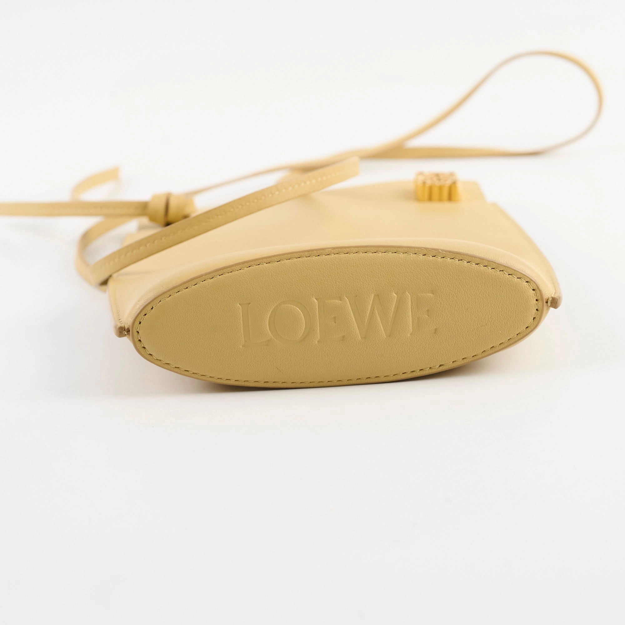 Loewe Pocket Leather Crossbody Yellow