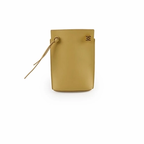 Loewe Pocket Leather Crossbody Yellow