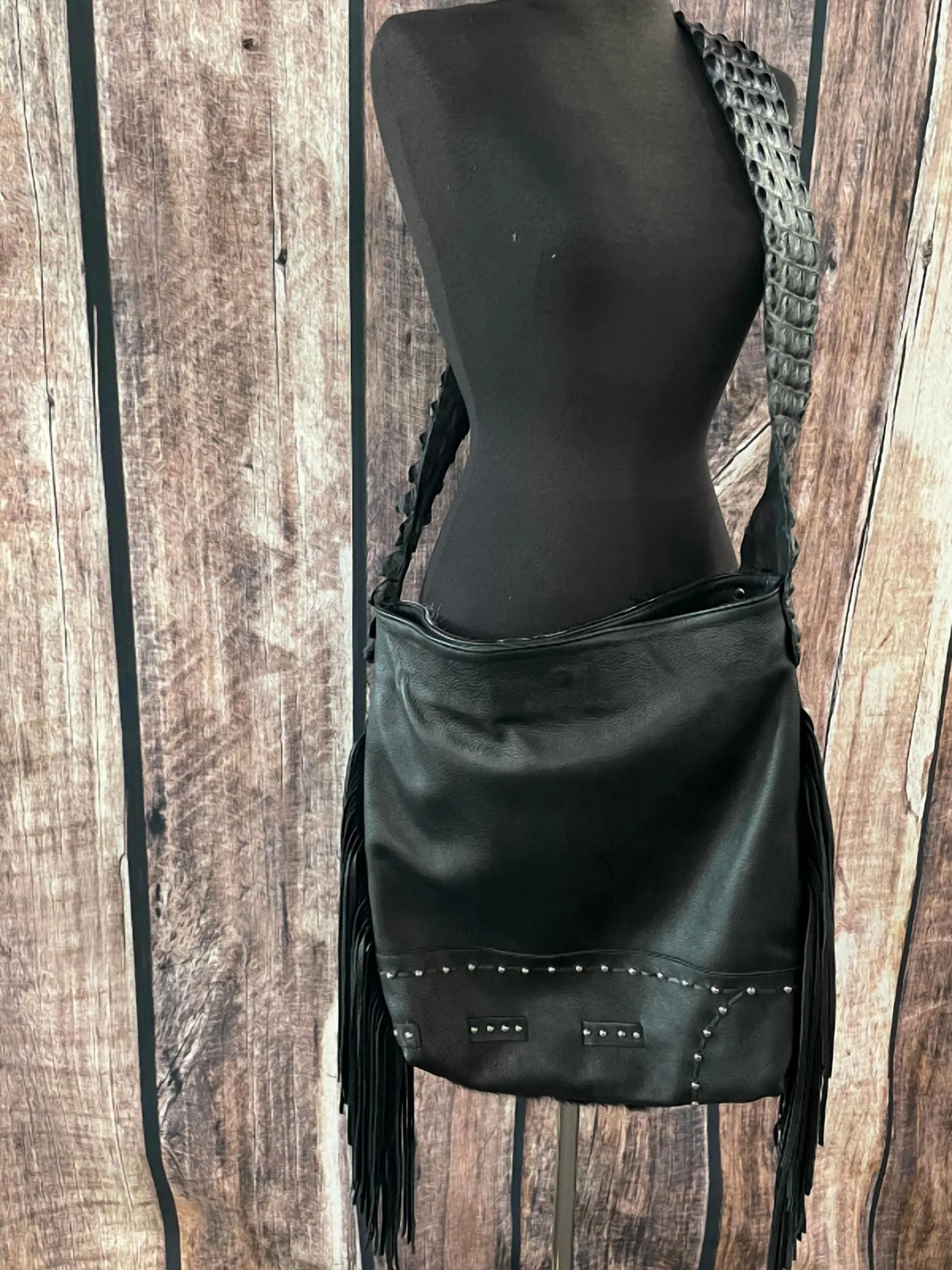 Long Hair Purse In Black & White