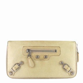 Long Zipper Agneau Leather Wallet