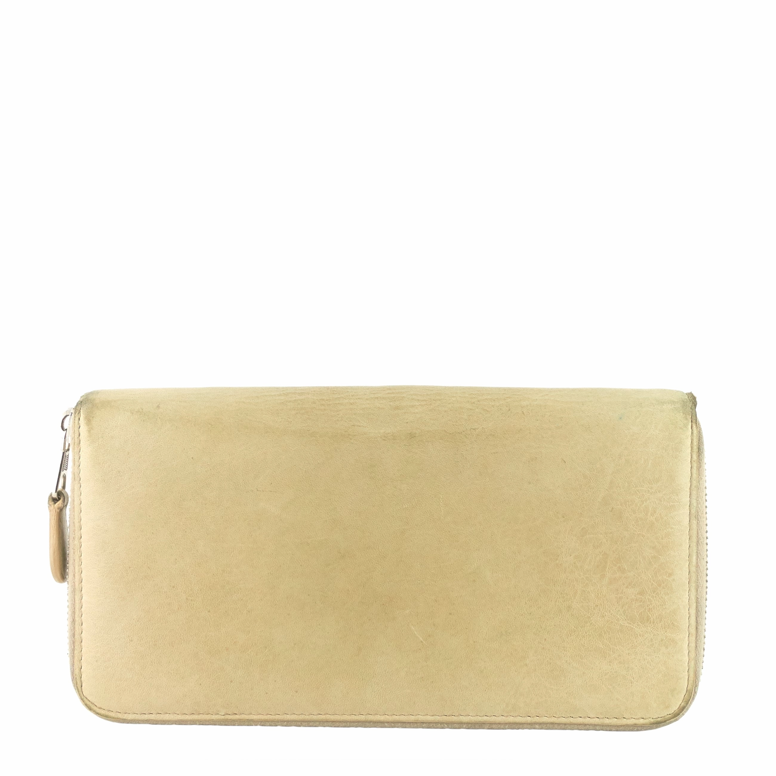 Long Zipper Agneau Leather Wallet