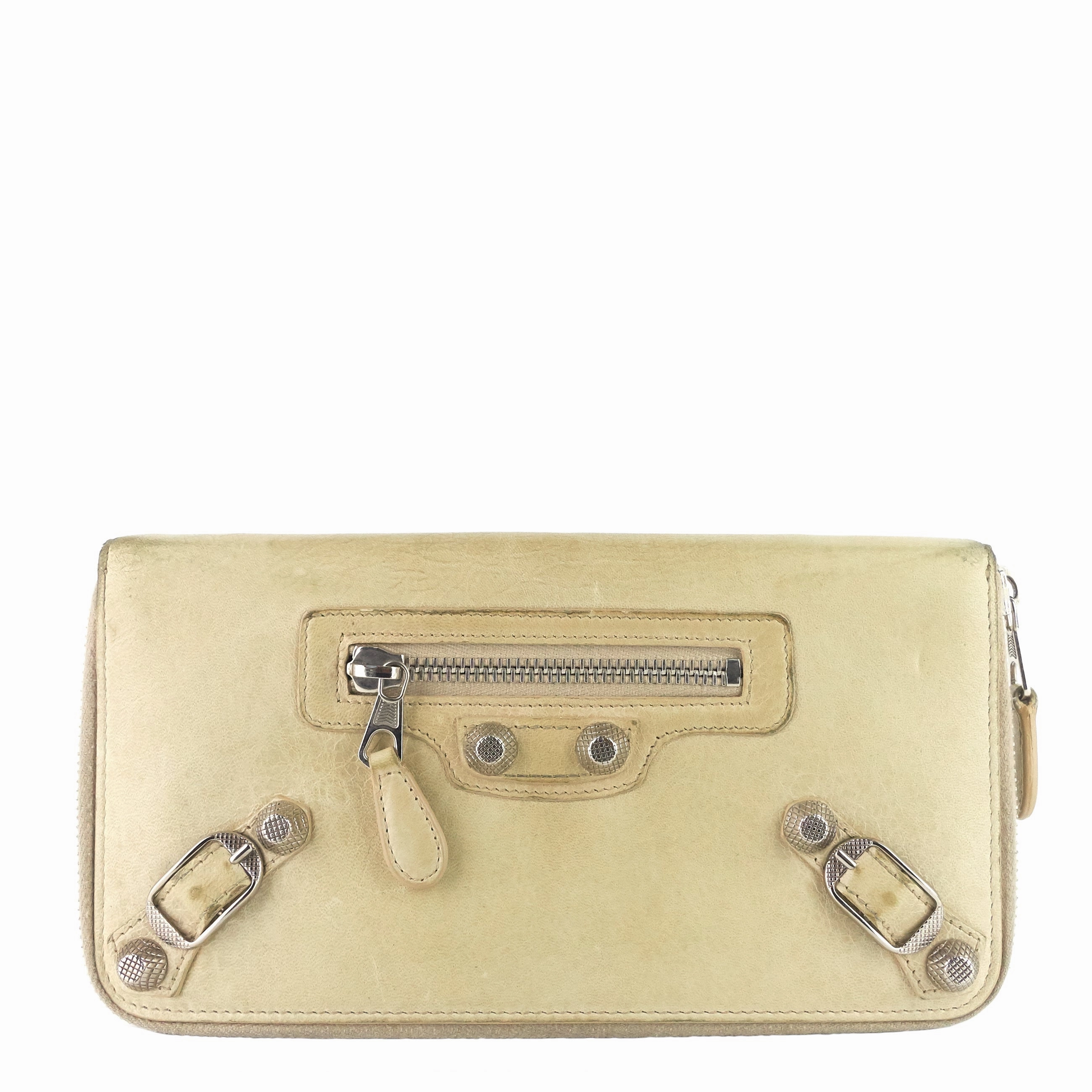 Long Zipper Agneau Leather Wallet