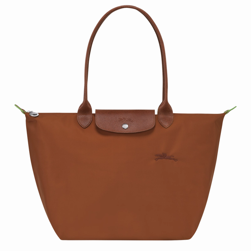 Longchamp Le Pliage Tote Cognac  Recycled Canvas