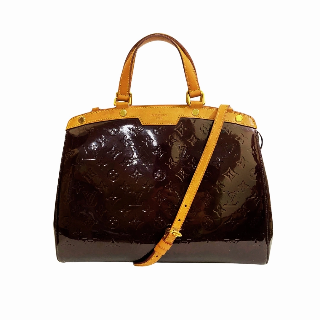Louis Vuitton Amarante Monogram Vernis Brea MM Bag