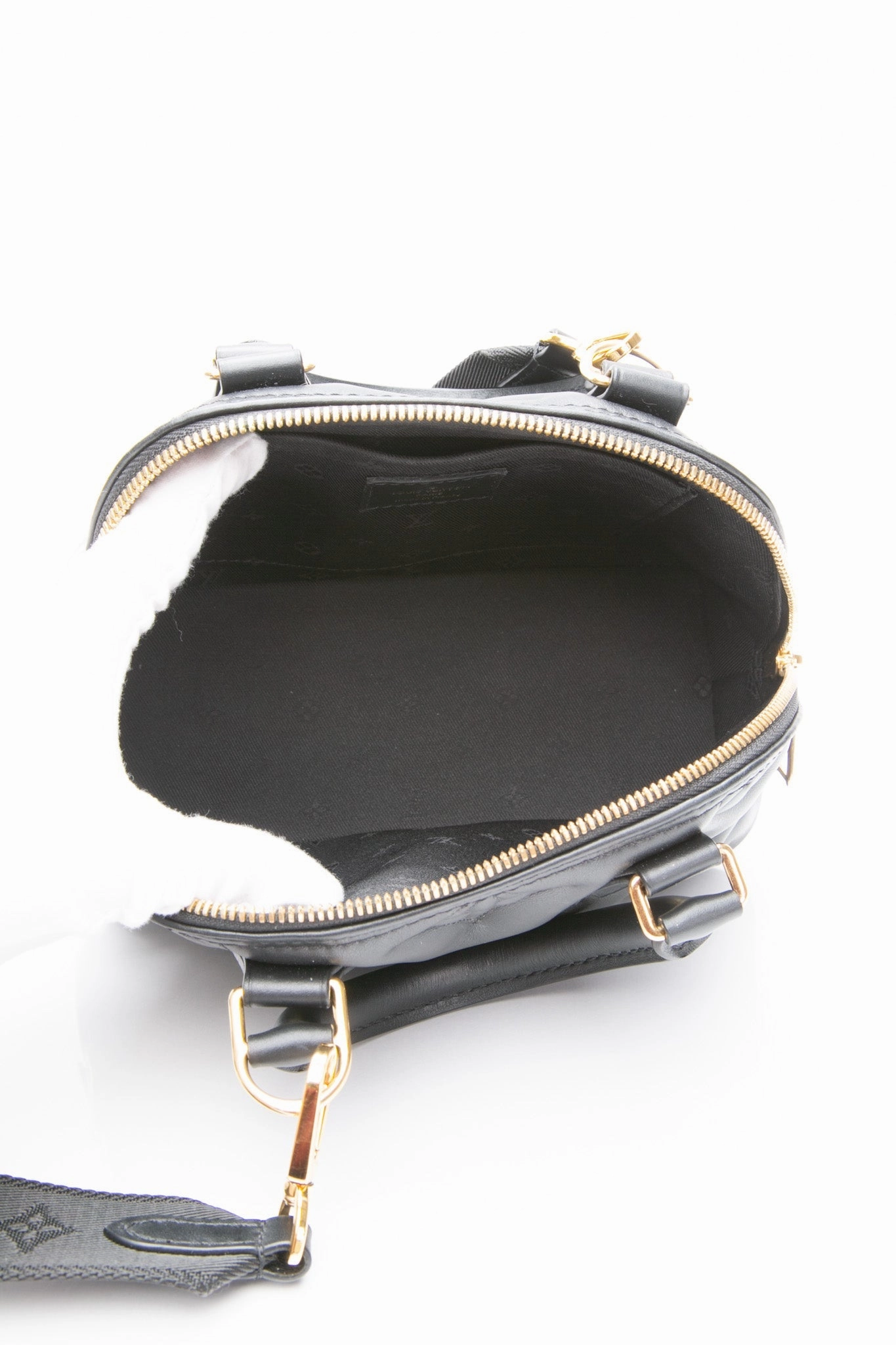 LOUIS VUITTON Black Alma Bubblegram BB Crossbody Bag