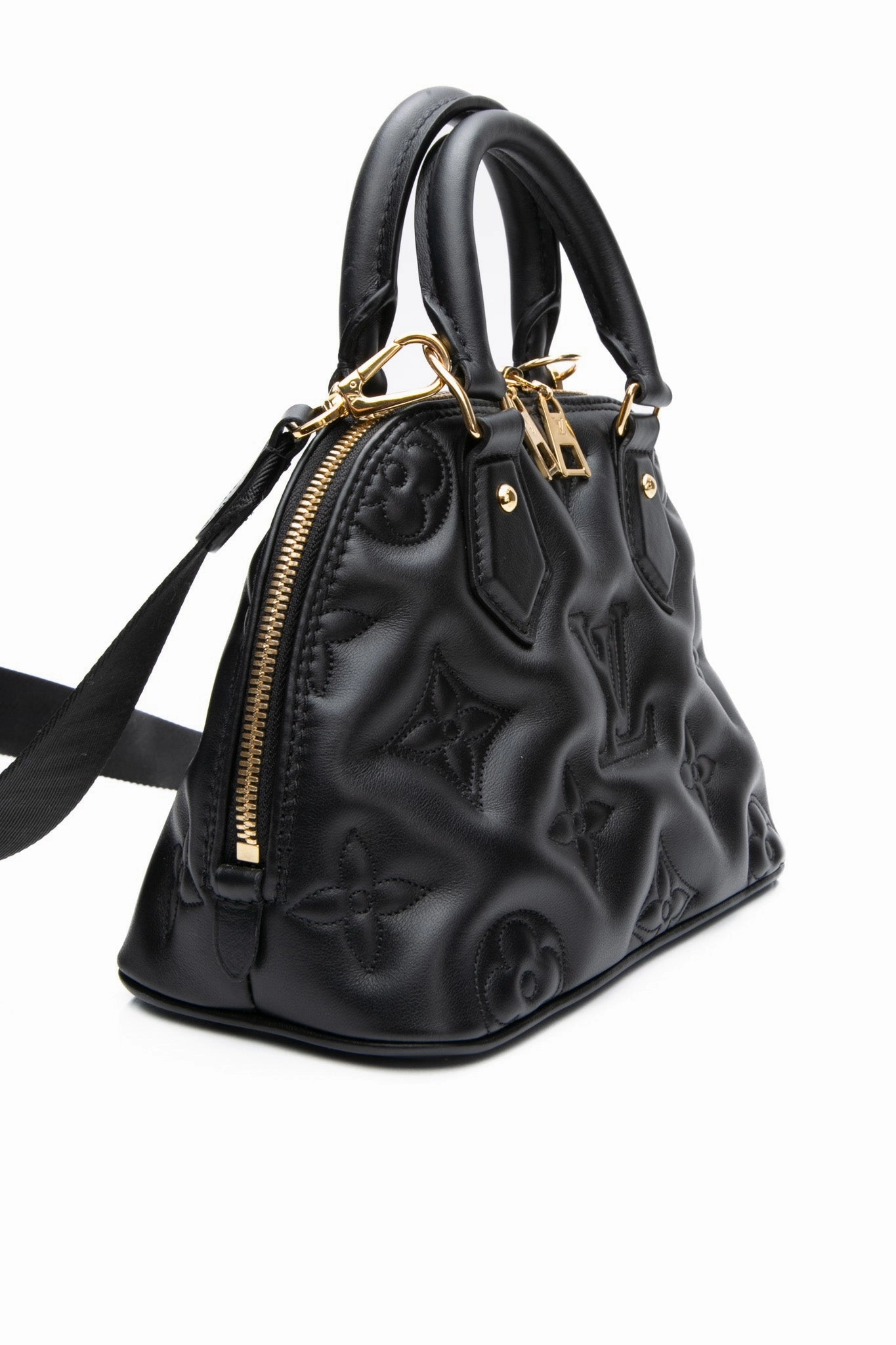 LOUIS VUITTON Black Alma Bubblegram BB Crossbody Bag