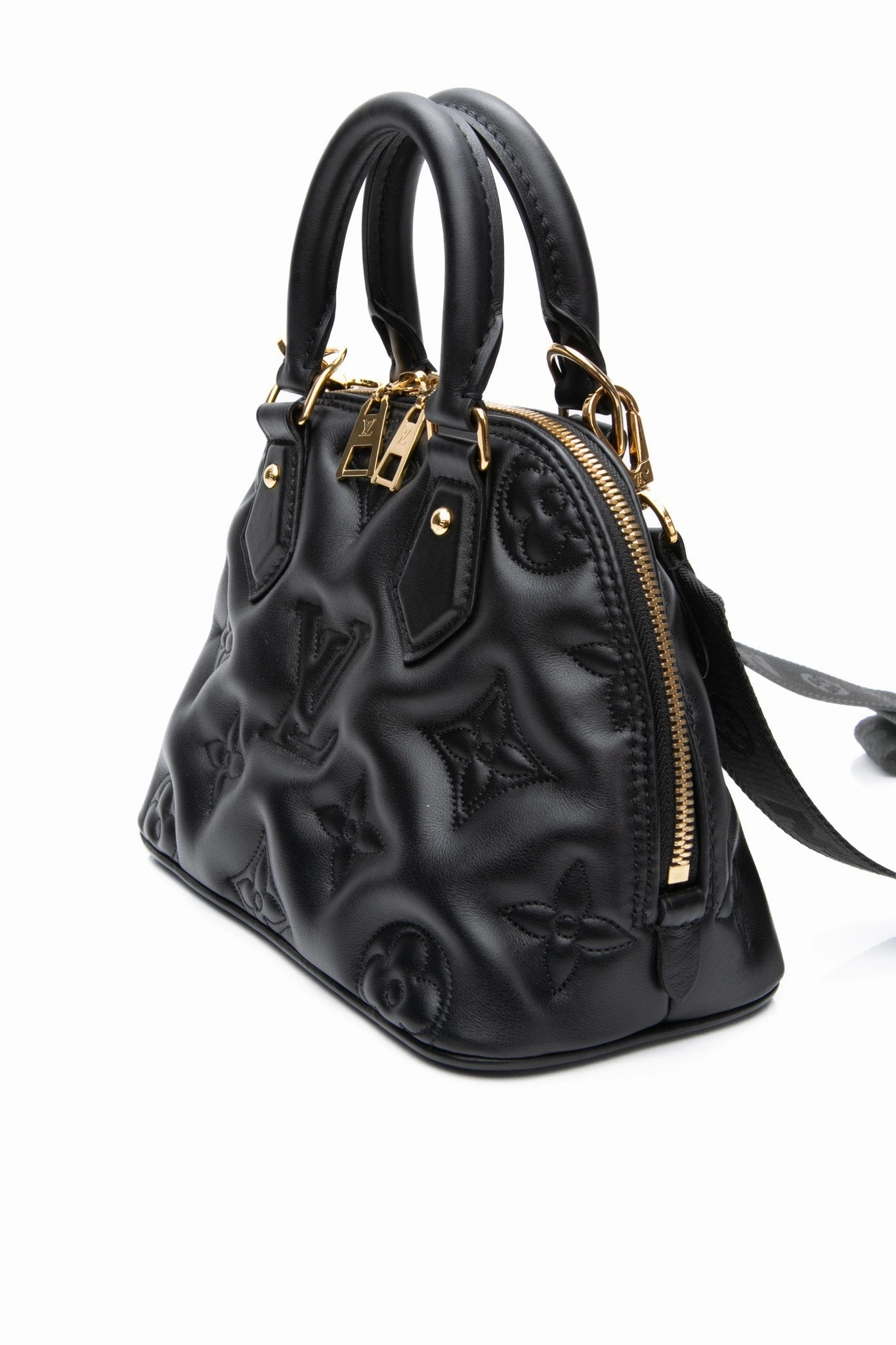LOUIS VUITTON Black Alma Bubblegram BB Crossbody Bag