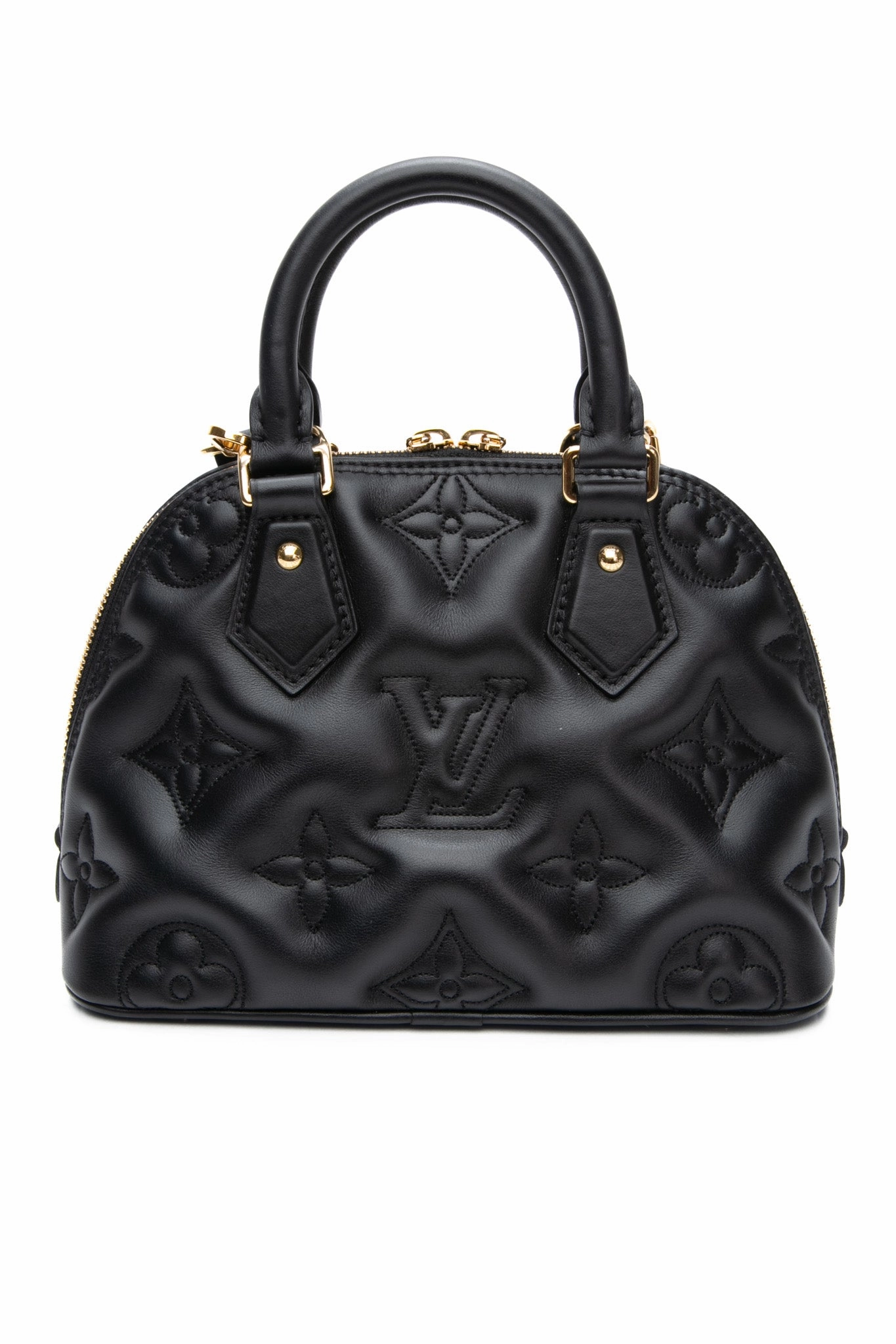 LOUIS VUITTON Black Alma Bubblegram BB Crossbody Bag