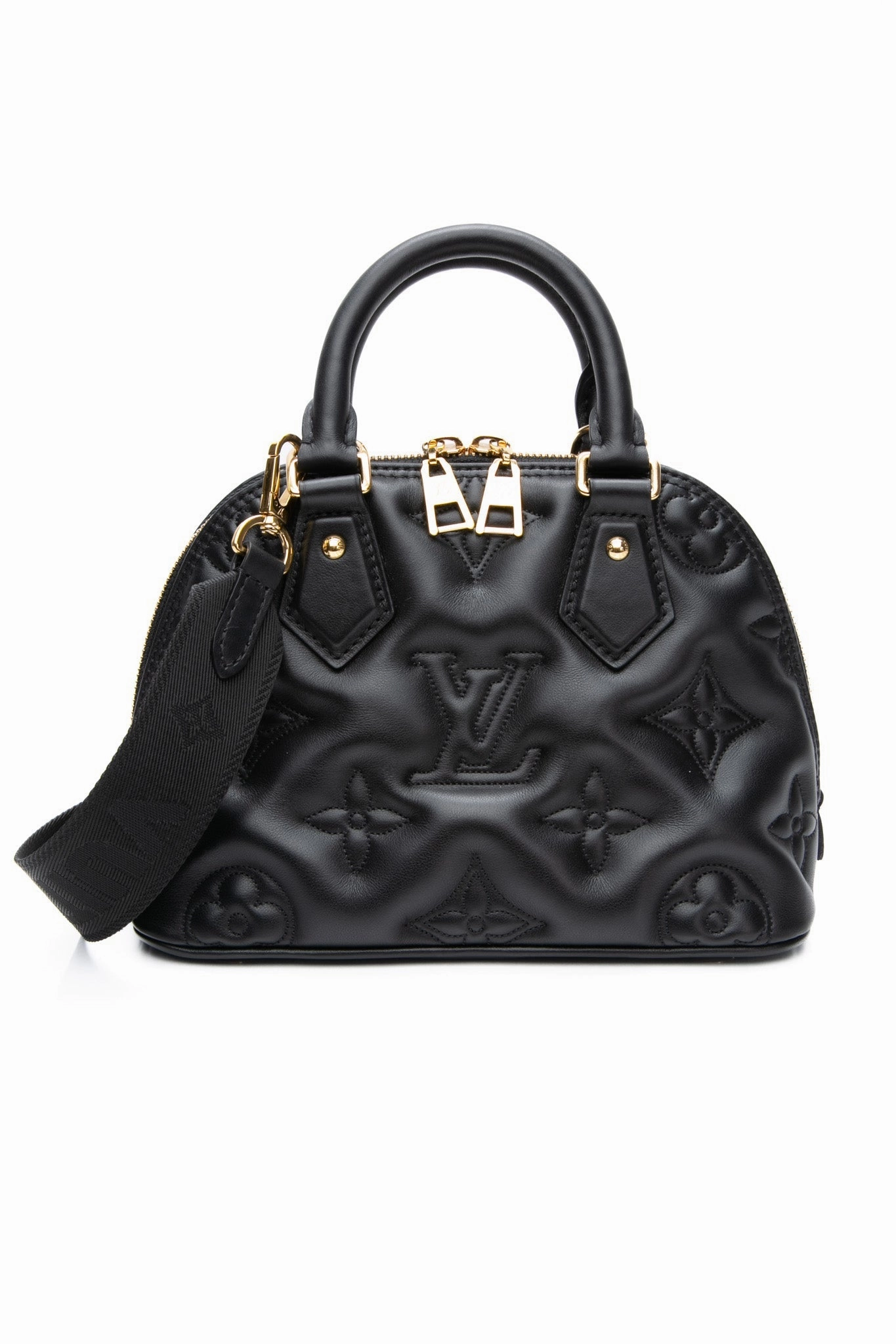 LOUIS VUITTON Black Alma Bubblegram BB Crossbody Bag
