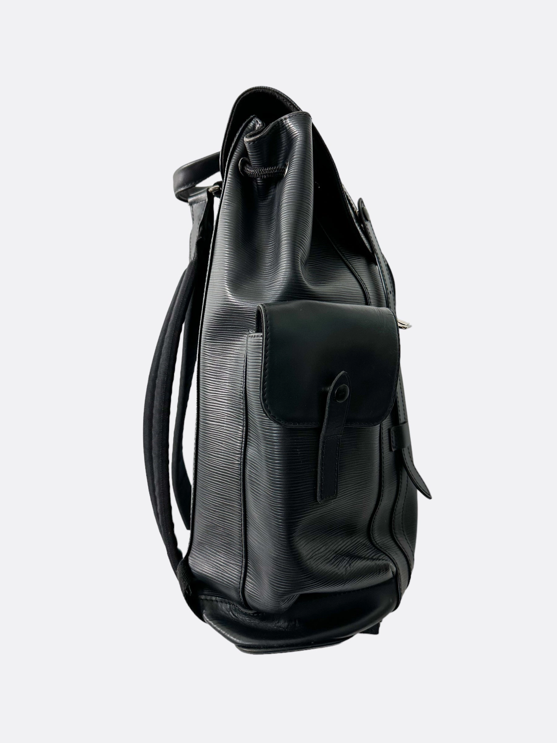 Louis Vuitton Black EPI Leather Christopher Backpack