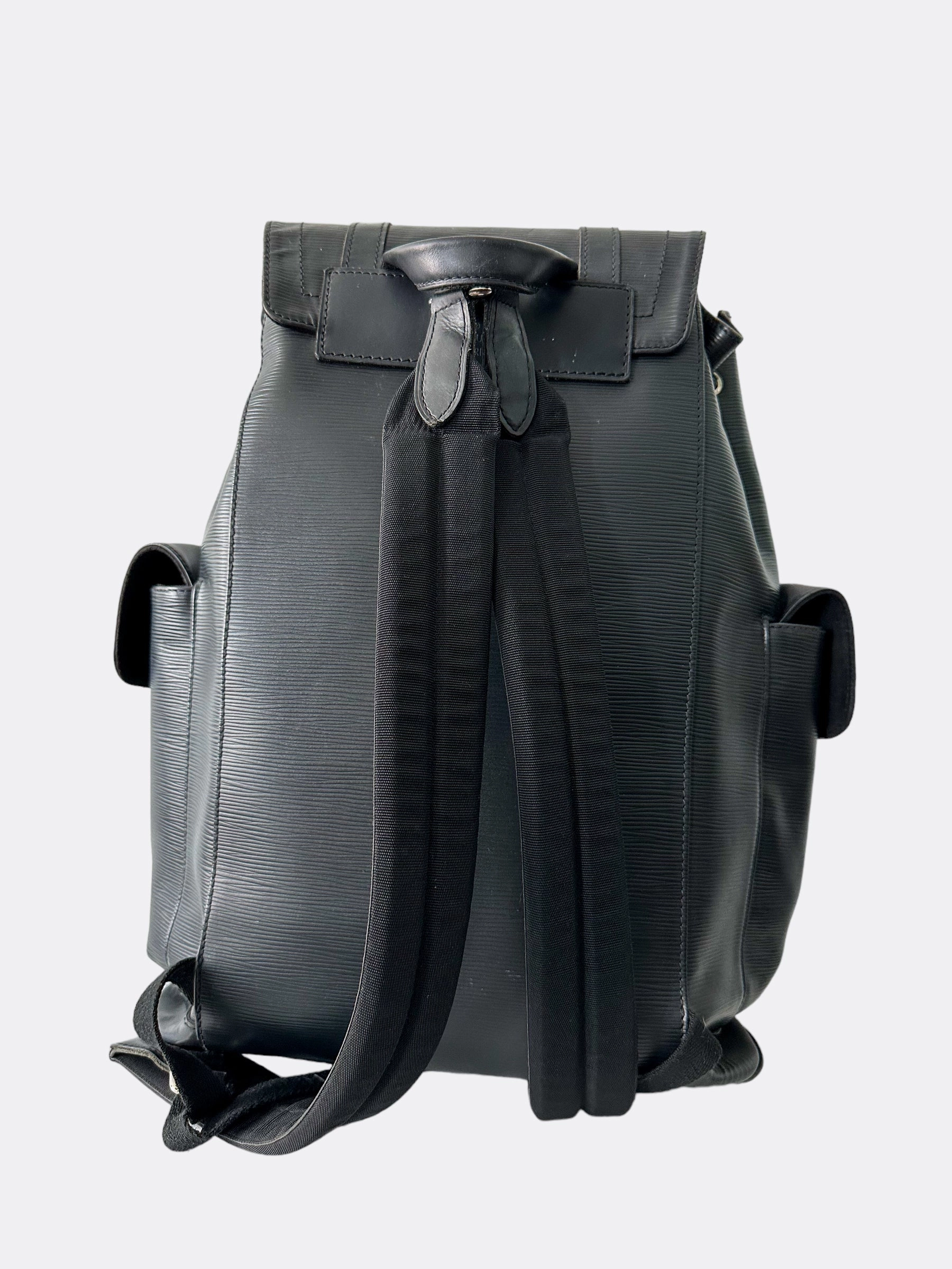 Louis Vuitton Black EPI Leather Christopher Backpack