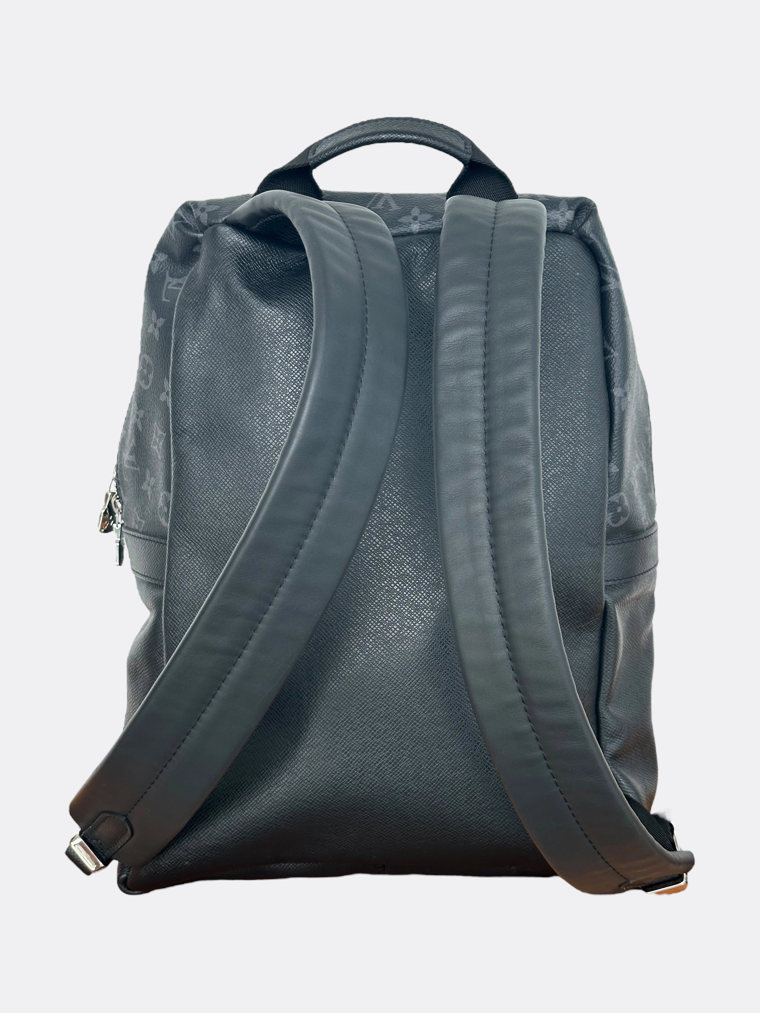 Louis Vuitton Black Taigarama Monogram Discovery Backpack