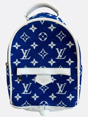 Louis Vuitton Blue & White Tennis Monogram Palm Springs Backpack