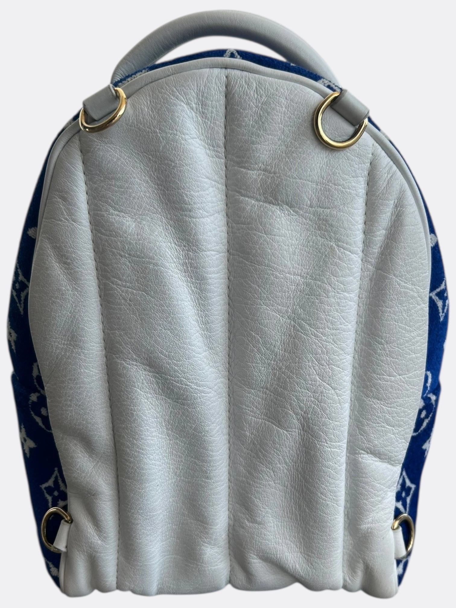 Louis Vuitton Blue & White Tennis Monogram Palm Springs Backpack