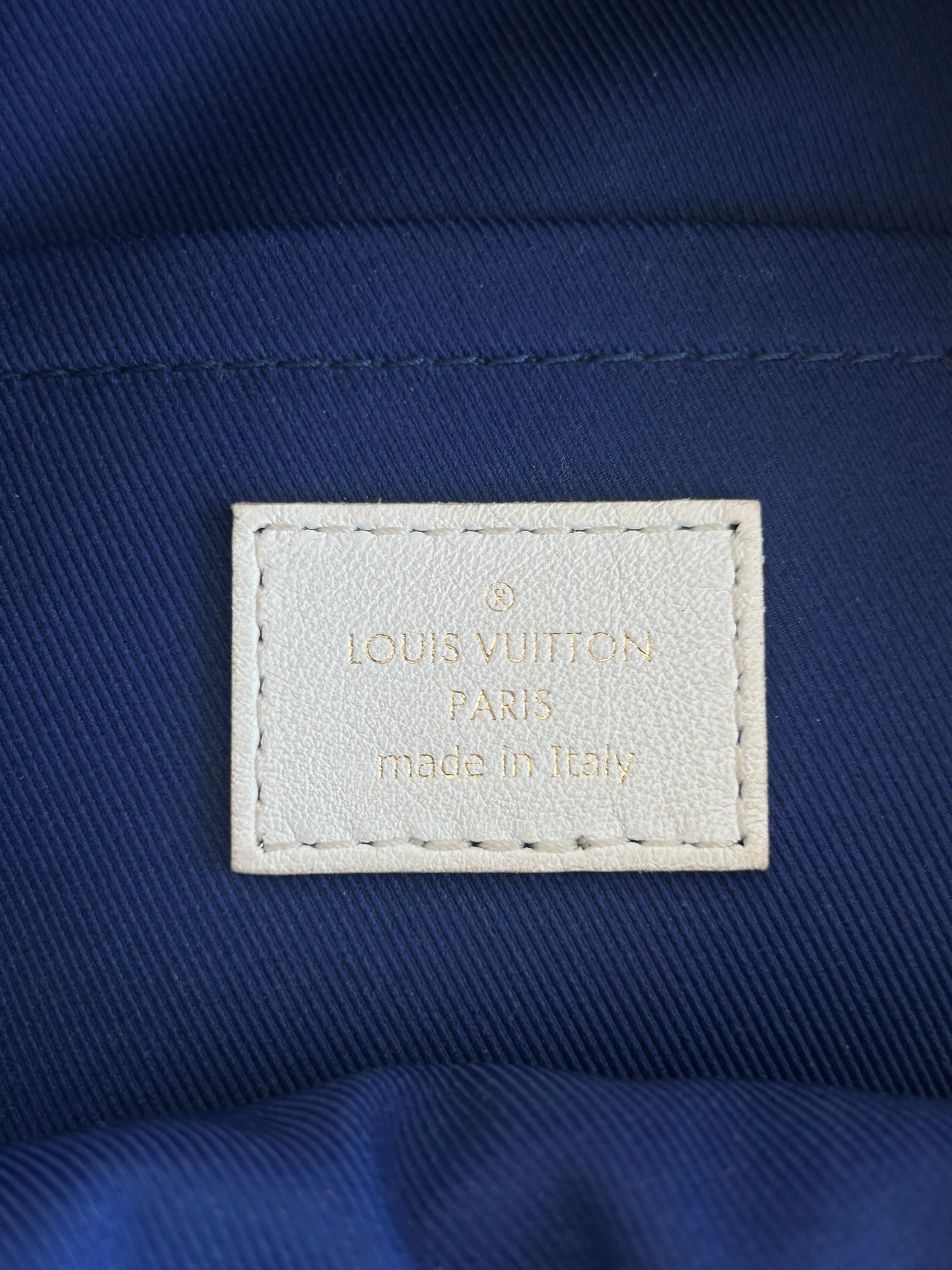 Louis Vuitton Blue & White Tennis Monogram Palm Springs Backpack