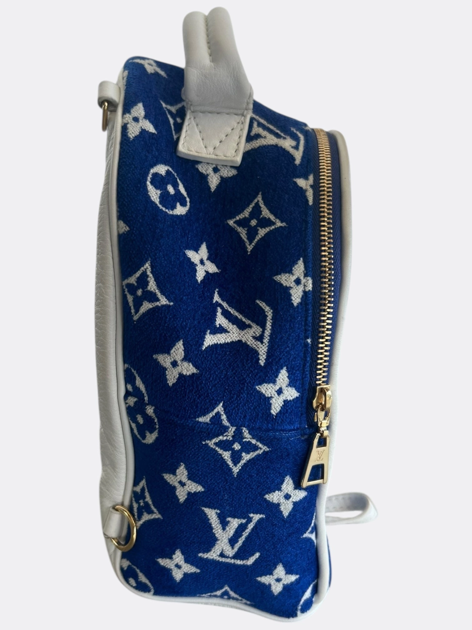 Louis Vuitton Blue & White Tennis Monogram Palm Springs Backpack