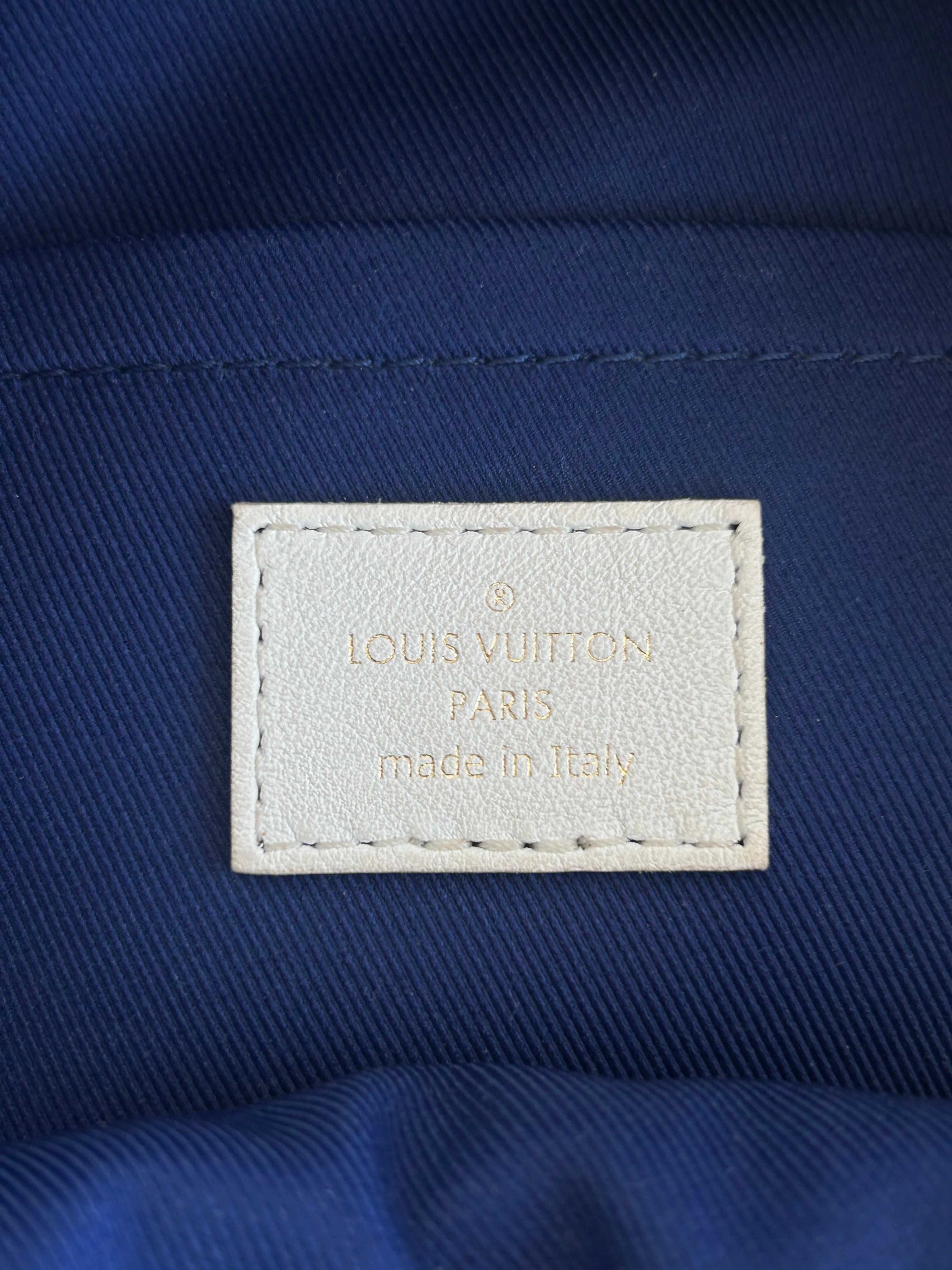Louis Vuitton Blue & White Tennis Monogram Palm Springs Backpack