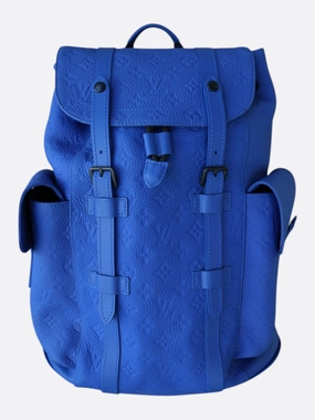 Louis Vuitton Blue Taurillon Monogram Christopher Backpack