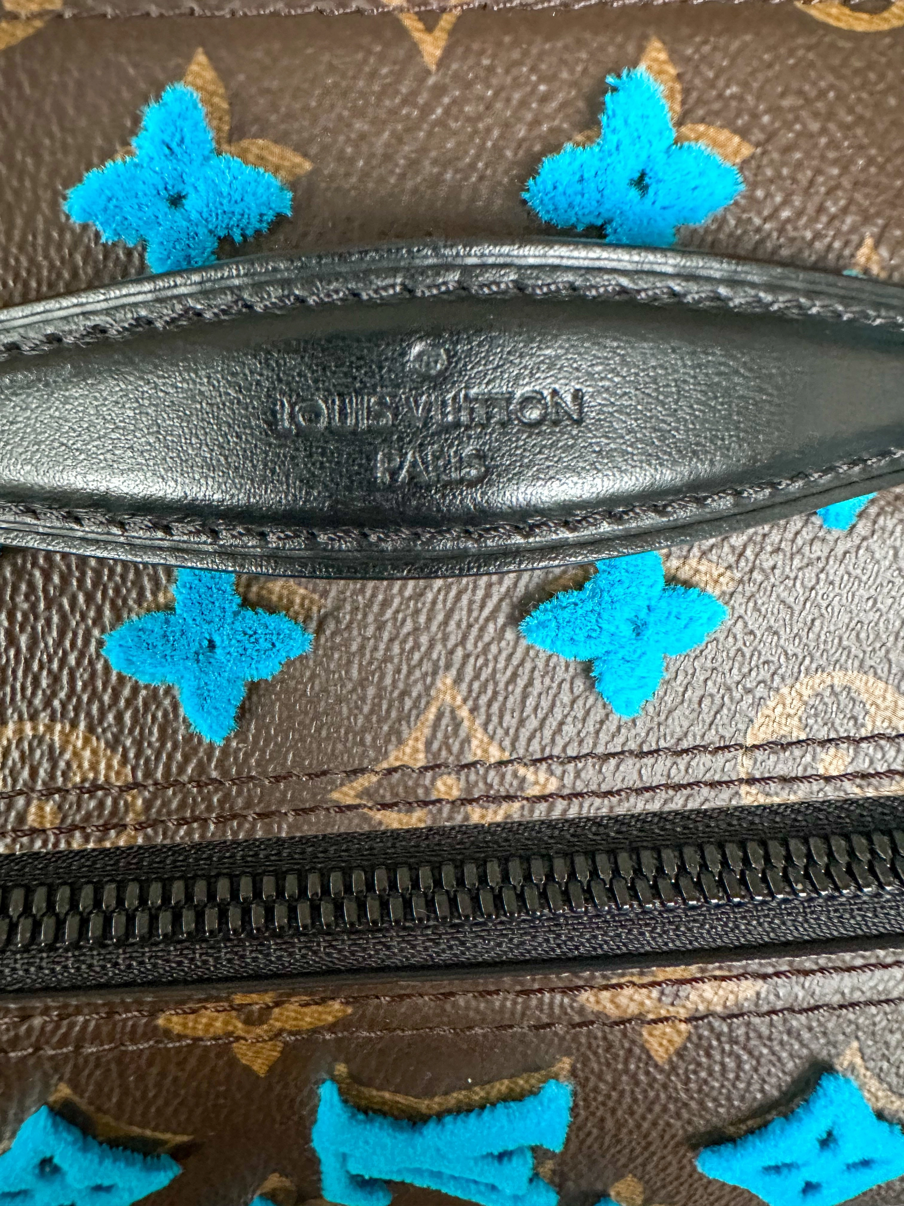 Louis Vuitton Brown & Blue Monogram Tuffetage Backpack