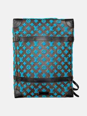 Louis Vuitton Brown & Blue Monogram Tuffetage Backpack