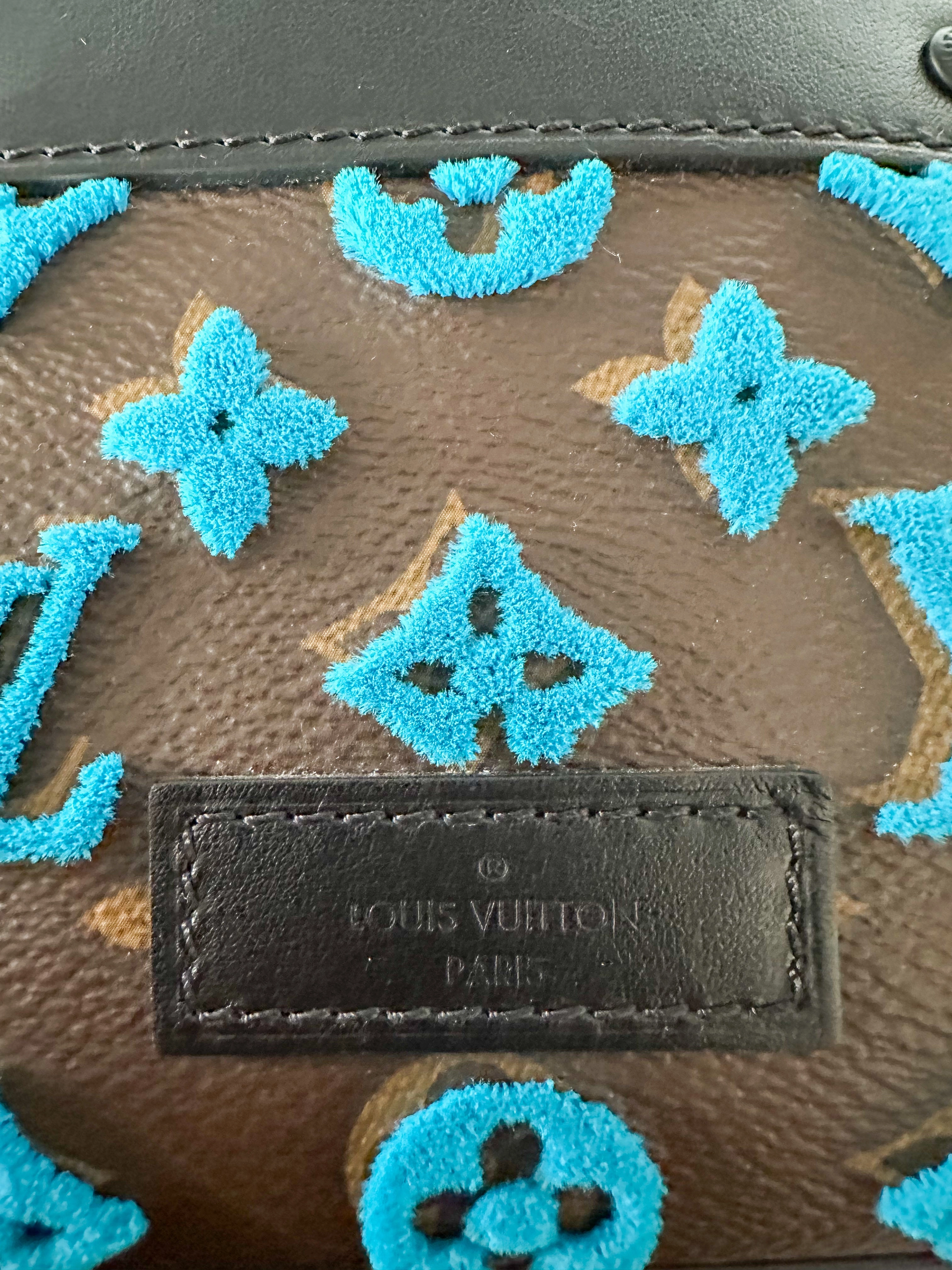 Louis Vuitton Brown & Blue Monogram Tuffetage Backpack