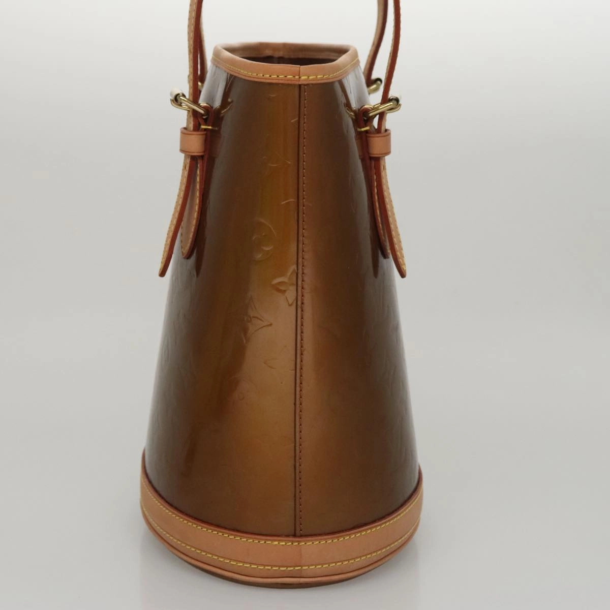 Louis Vuitton Bucket Brown Patent Leather Shoulder Bag