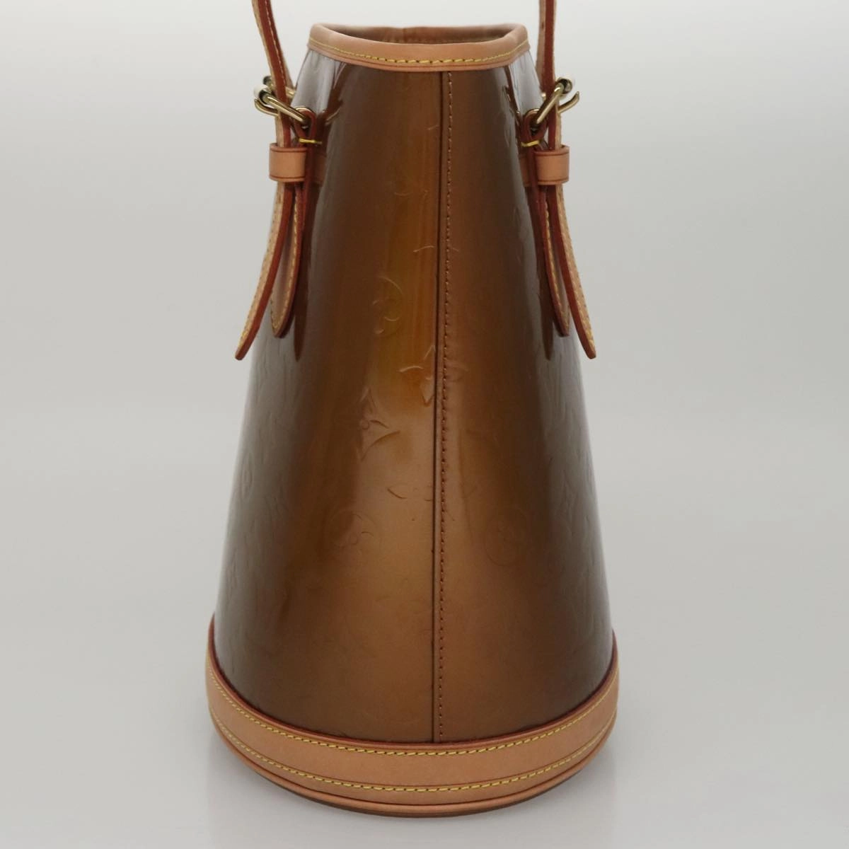 Louis Vuitton Bucket Brown Patent Leather Shoulder Bag