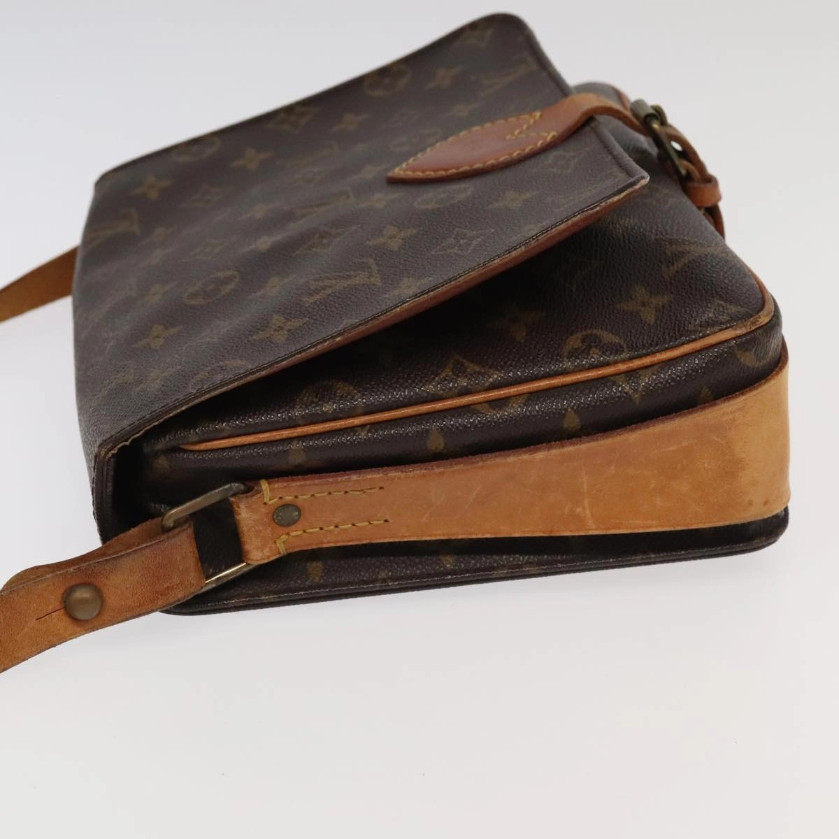 Louis Vuitton Cartouchire Brown Canvas Shoulder Bag