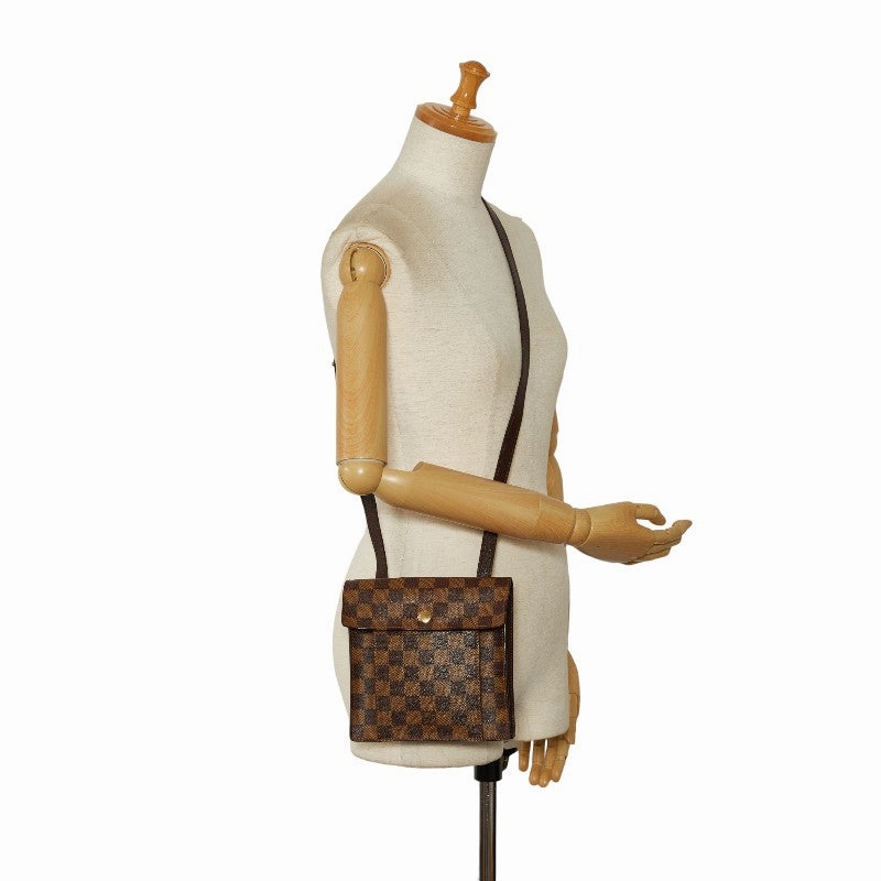Louis Vuitton Damiere Pimrico Shoulder Bag N45272 Brown PVC Leather  Louis Vuitton